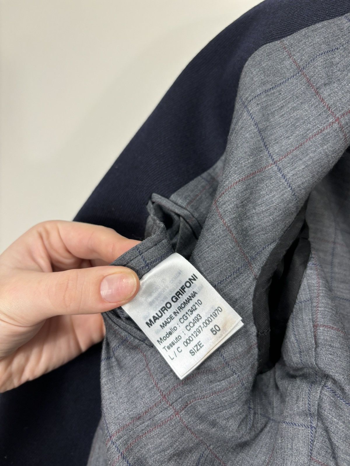 Grifoni Mauro Grifoni Men’s Navy Blue Wool Blend Blazer Jacket Size 40R - 14 Thumbnail