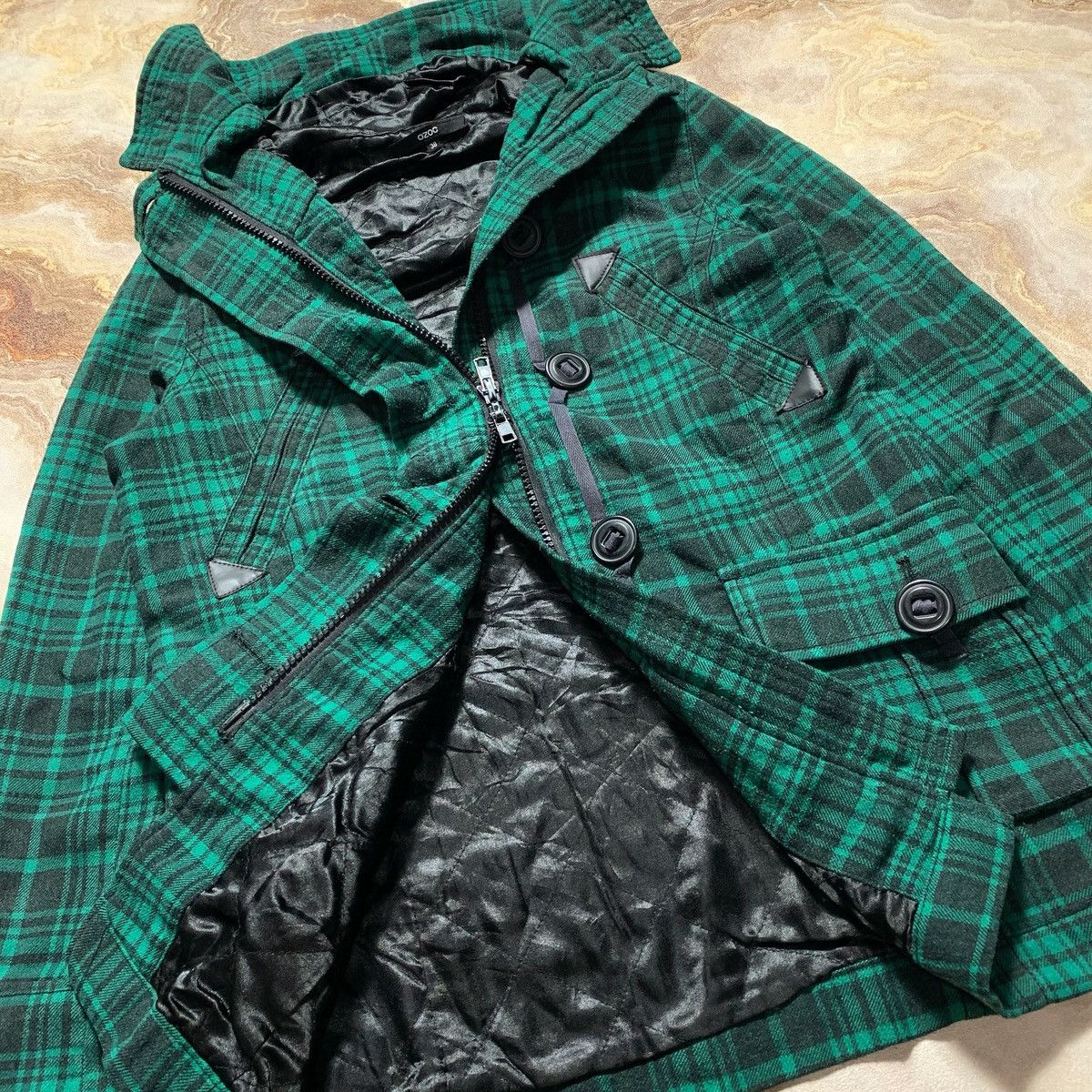 20471120 2000s Ozoc Parka Plaid Bono Ifsix Grunge Lgb Style Jacket Size US M / EU 48-50 / 2 - 5 Thumbnail
