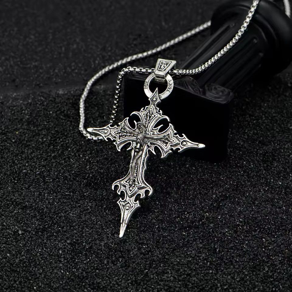 Japanese Brand Gothic Skeleton Cross Necklace Size ONE SIZE - 11 Thumbnail