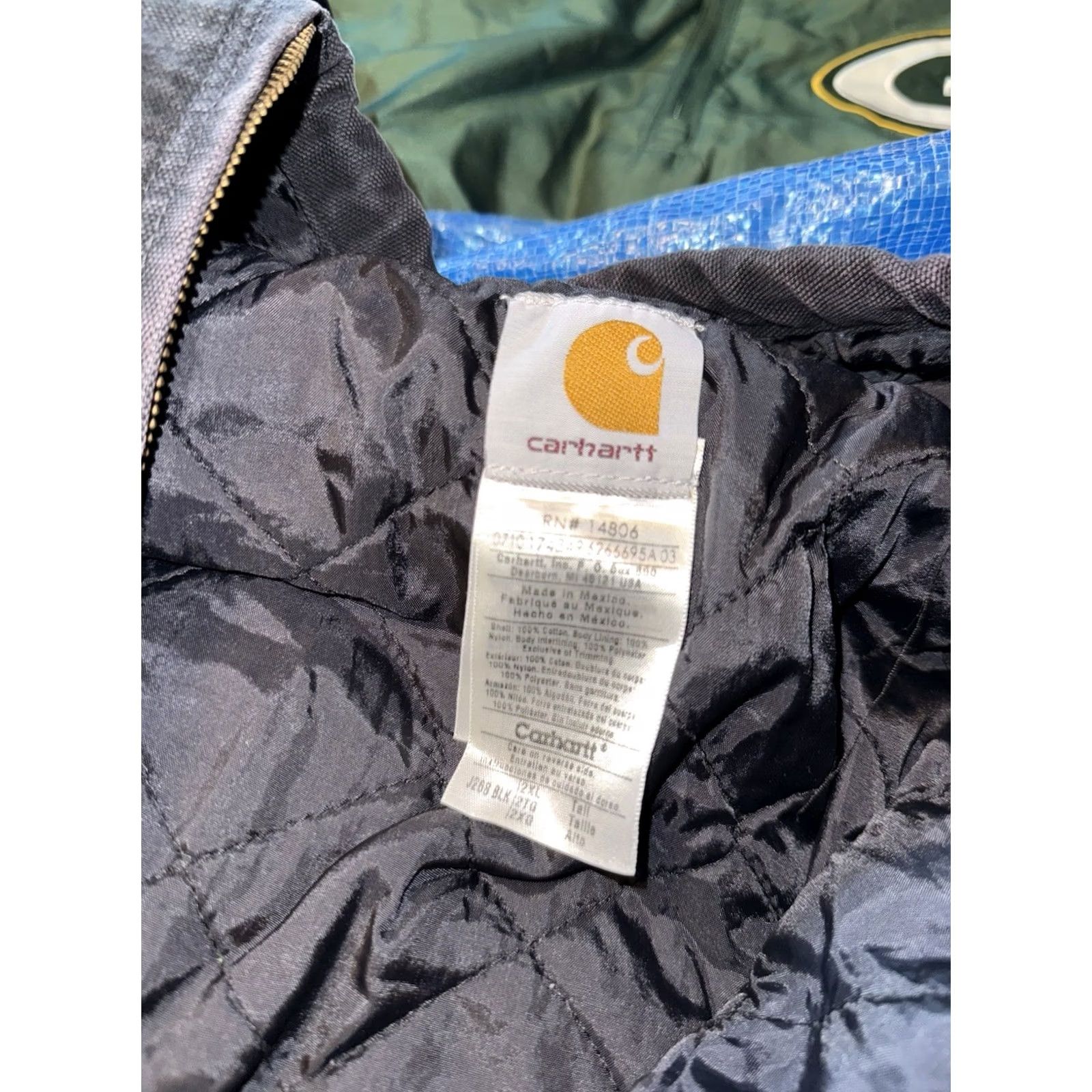 Carhartt VINTAGE Carhartt Hooded Jacket Black Cotton Zip 2XL Mens Flawed Size US XXL / EU 58 / 5 - 2 Thumbnail