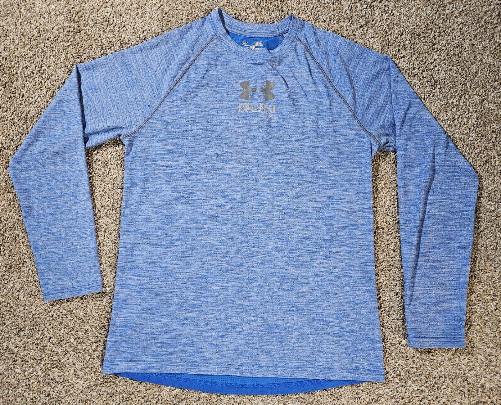 Under Armour Under Armour Men's Fitted HeatGear Shirt Size M Blue Heather Size US M / EU 48-50 / 2 - 1 Thumbnail
