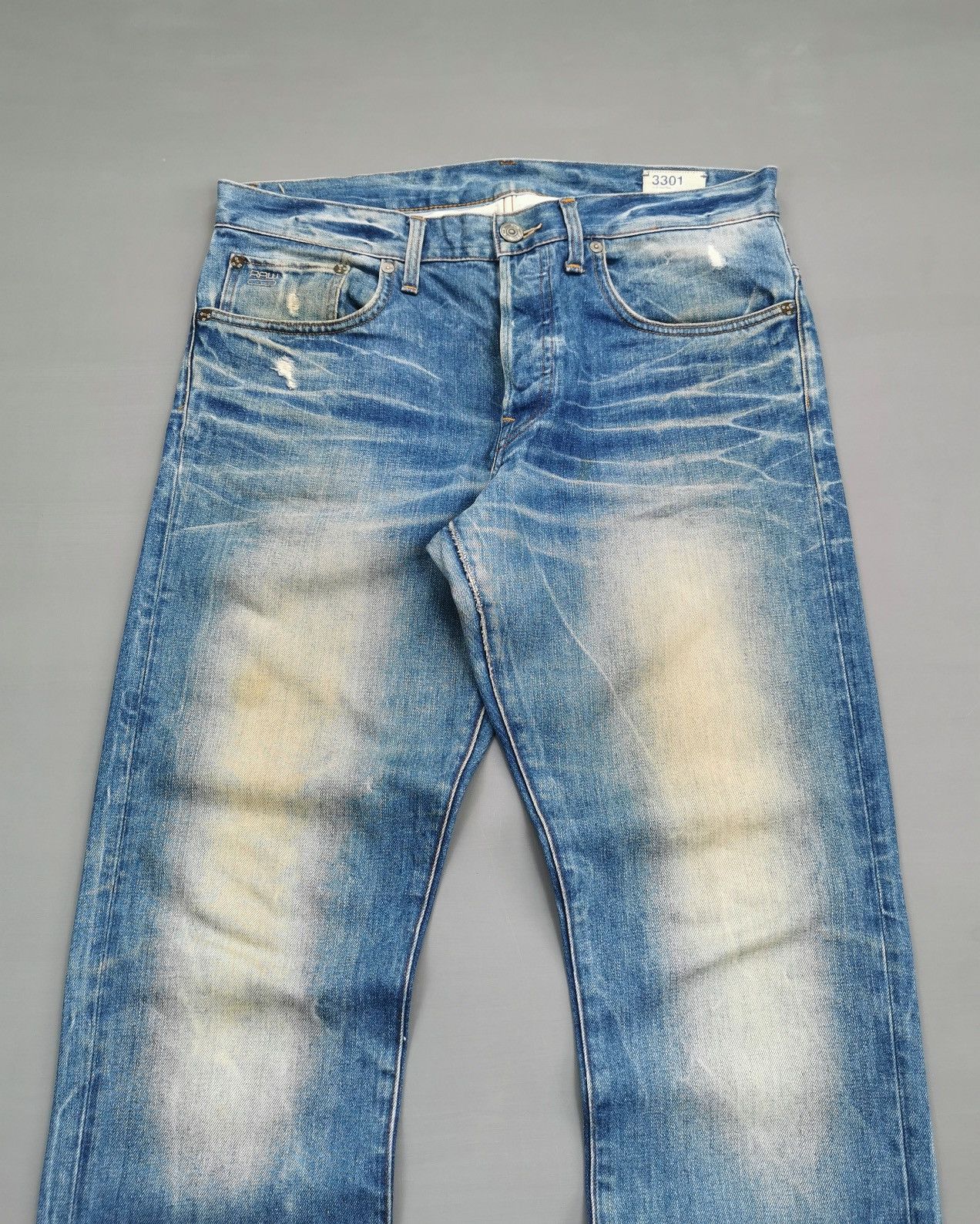 G-Star Mudwash G Star Raw Straight Denim Jeans Size US 34 / EU 50 - 2 Thumbnail