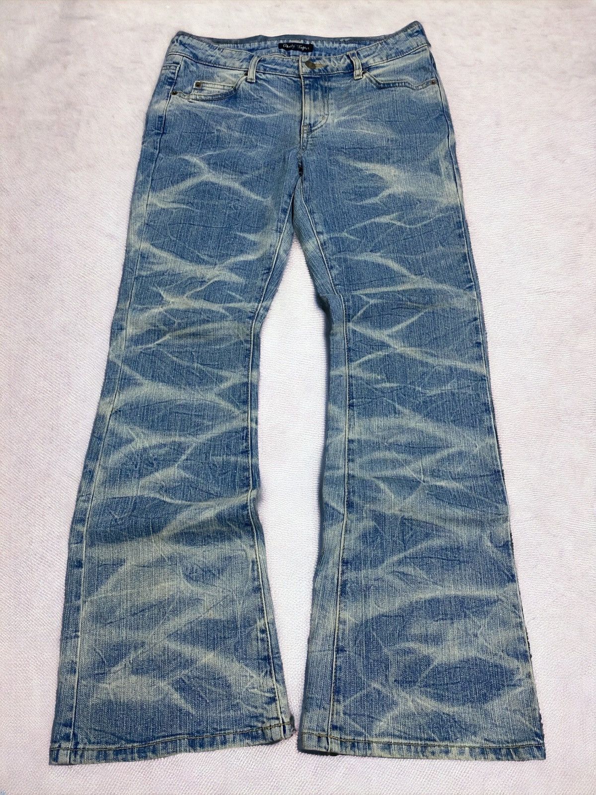 Retro Flare Daily Topics Unique Tie Dye Wash Effect Sparkli