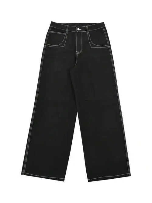 Jean Designer Y2K loose wide leg jeans Size US 30 / EU 46 - 2 Thumbnail