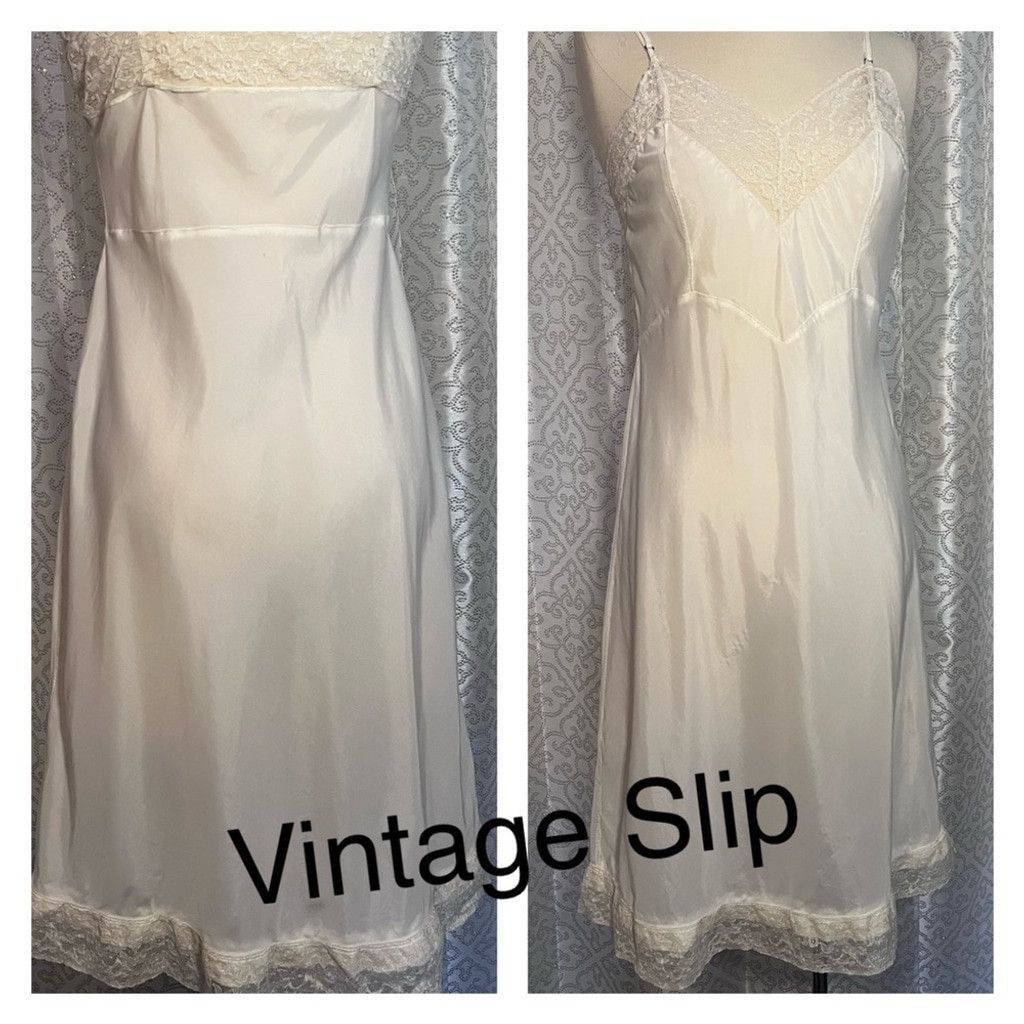 Vintage Vintage cream slip Size ONE SIZE - 1 Thumbnail