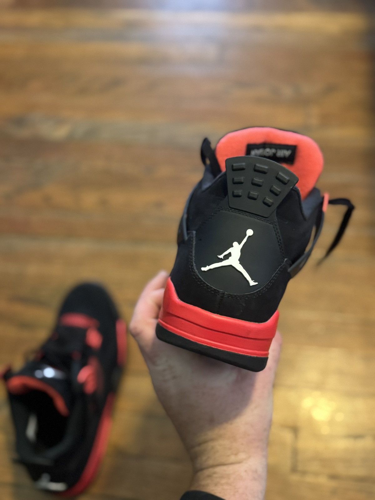 Jordan Brand × Nike JORDAN 4 RETRO RED THUNDER Size US 12 / EU 45 - 9 Thumbnail