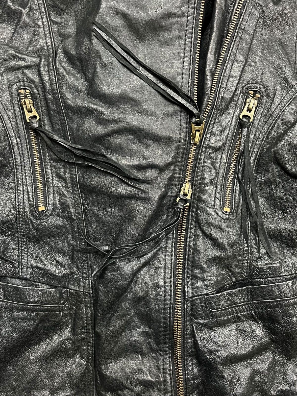 Japanese Brand 2000s GOA - Vkei Style Fuzzy Fur Leather Jacket Size US S / EU 44-46 / 1 - 11 Thumbnail