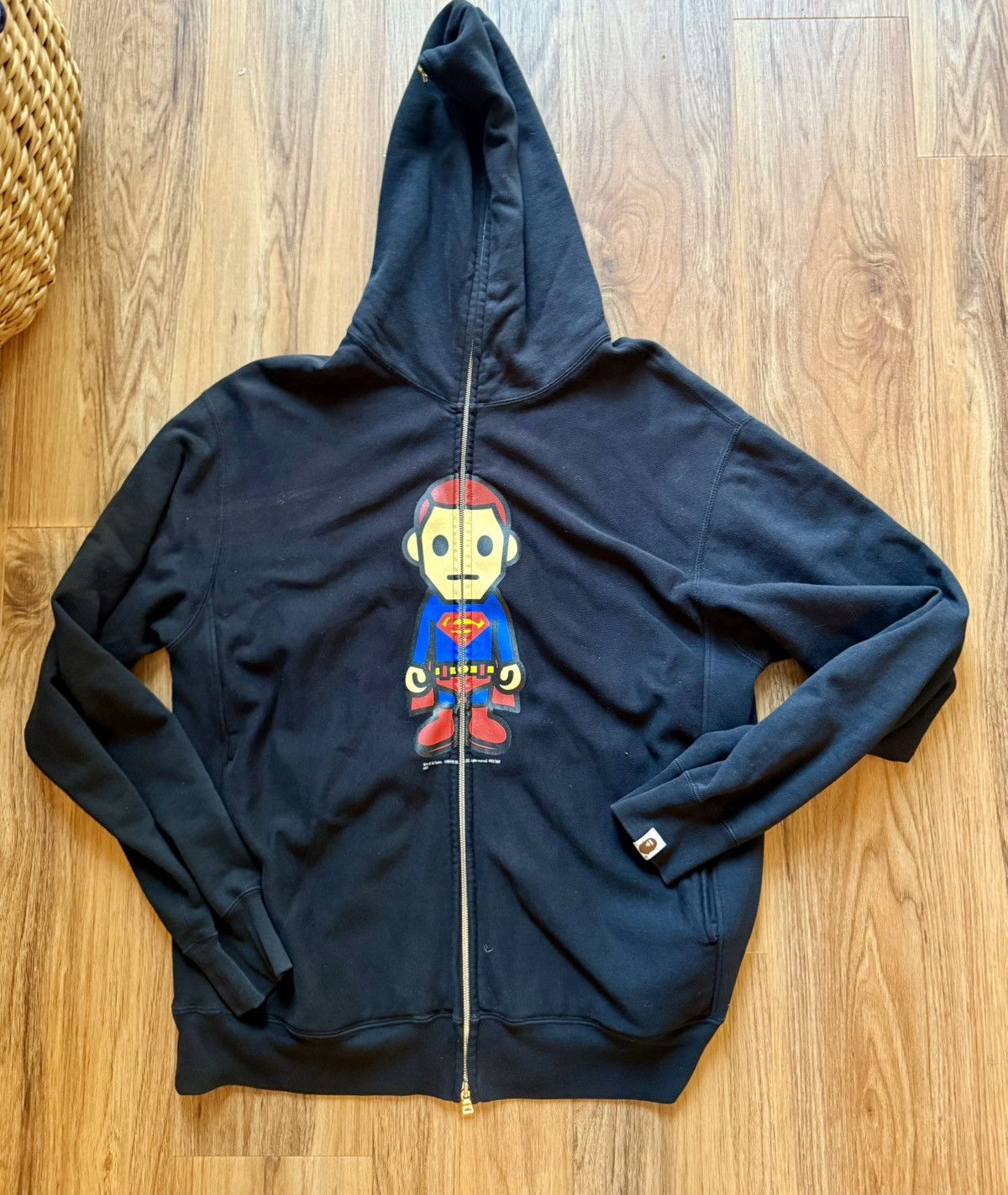 Bape × DC Comics A Bathing Ape x Superman Full zip Hoodie large Size US L / EU 52-54 / 3 - 1 Thumbnail