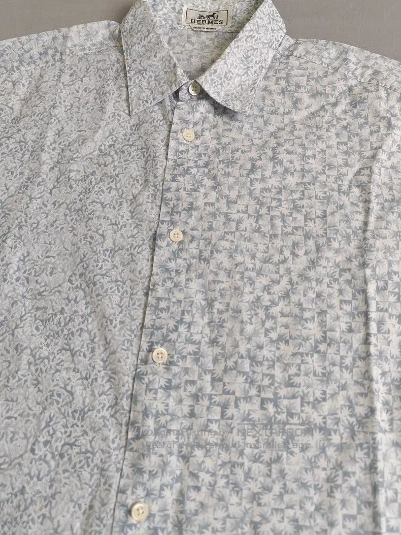 Hermes Hermes size 40 Men's shirt, 100% cotton shirt Size US XS / EU 42 / 0 - 4 Thumbnail