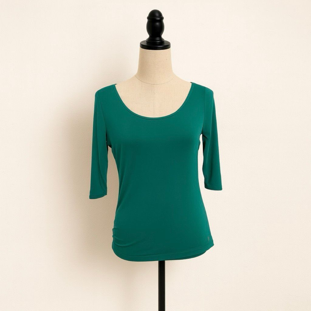 Splits59 Splits59 XS Green 3/4 Sleeve Active Top – Open Draped Back Y Size XS / US 0-2 / IT 36-38 - 1 Thumbnail