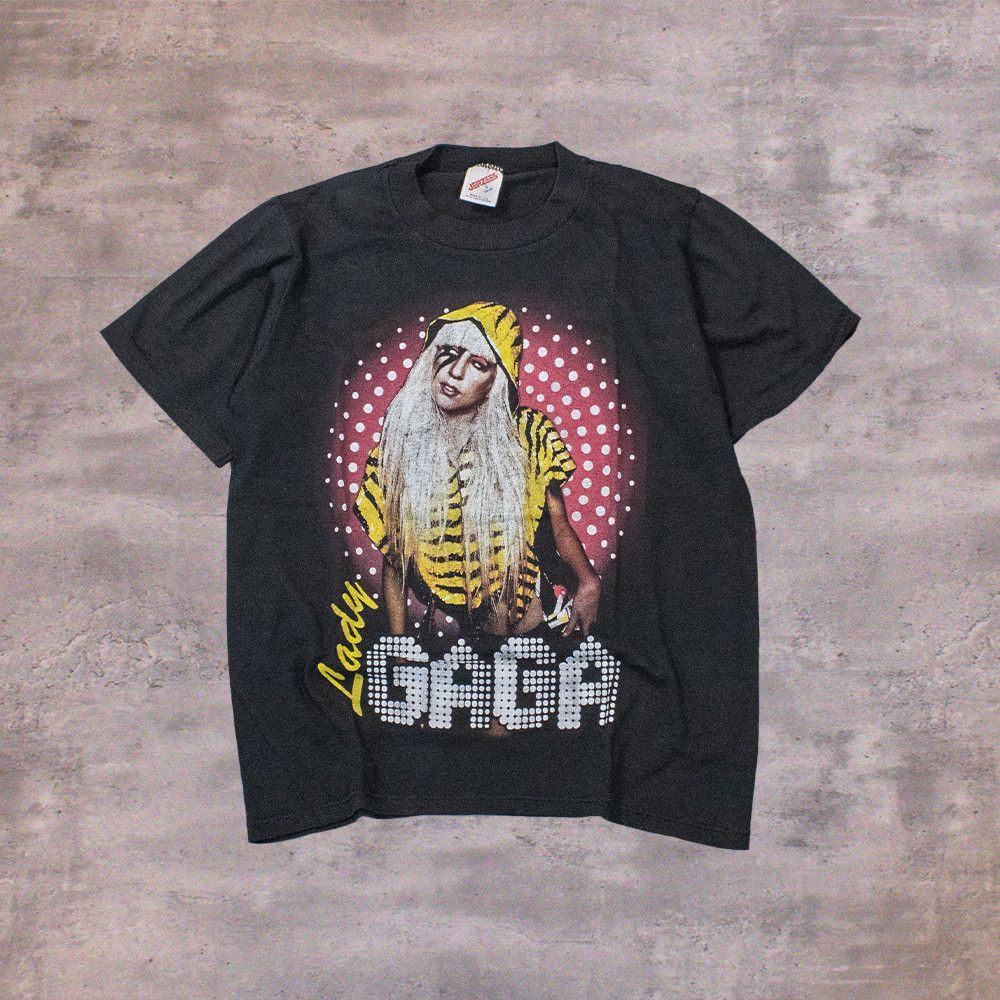 Y2K 2000s Jerzees Lady Gaga Monster Ball Tour Rap T-Shirt