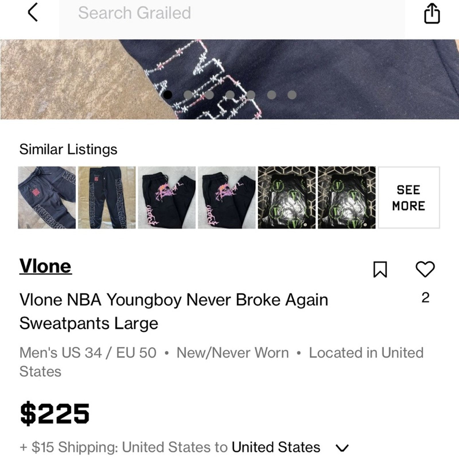 Vlone NEW Vlone NBA Youngboy Never Broke Again Sweatpants Small Size US 30 / EU 46 - 2 Thumbnail