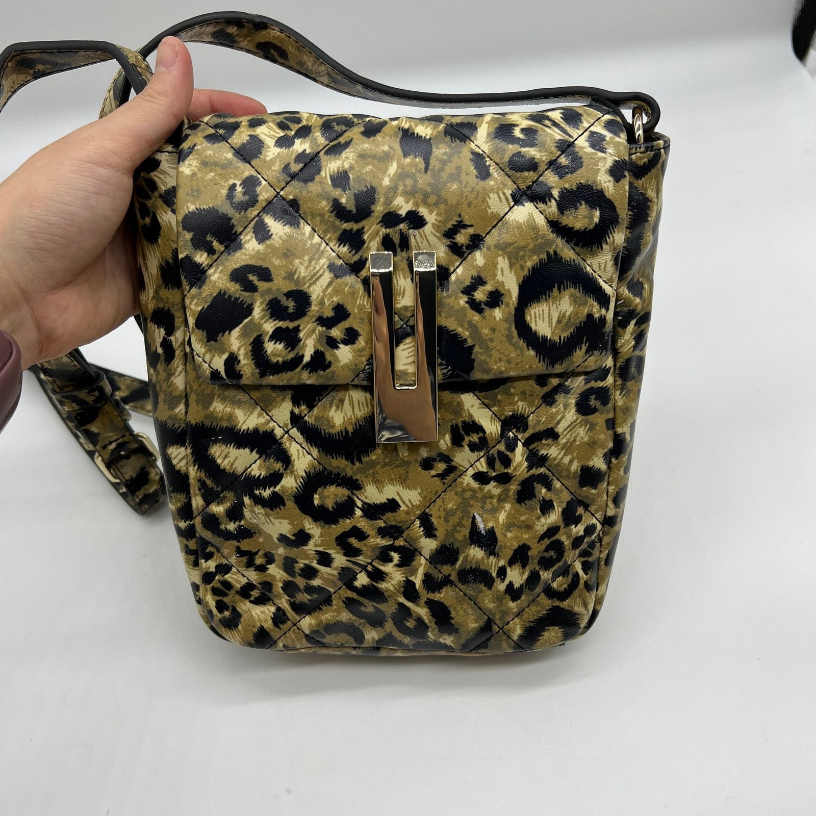 Other Vince Camuto Quilted Leather Crossbody - Doty Purse Leopard Size ONE SIZE - 11 Thumbnail