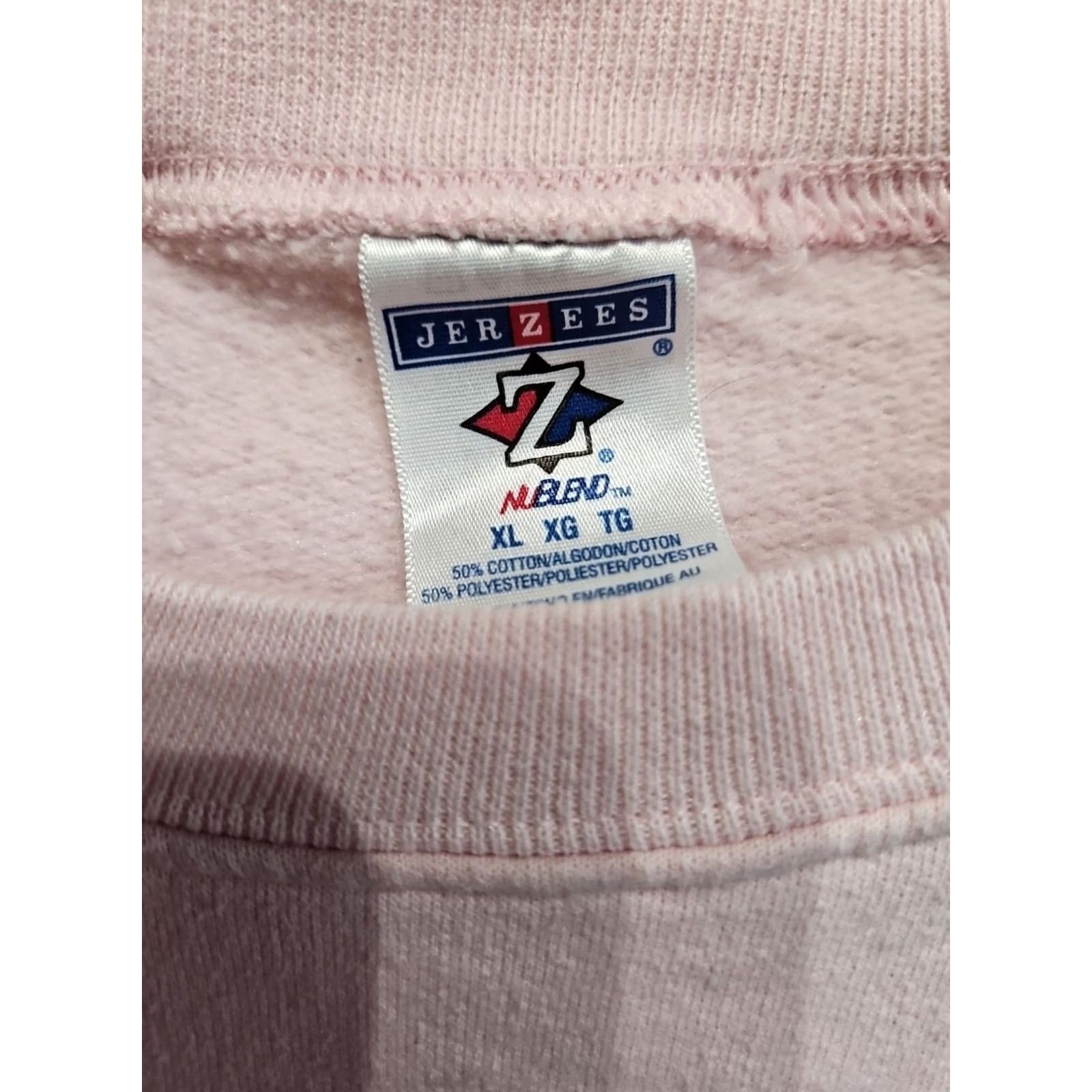 Jerzees VINTAGE Jerzees Puff Paint Pastel Pink Crewneck Sweatshirt Mens XL 80s Branson MO Barbie Christmas Winter Size US XL / EU 56 / 4 - 6 Thumbnail