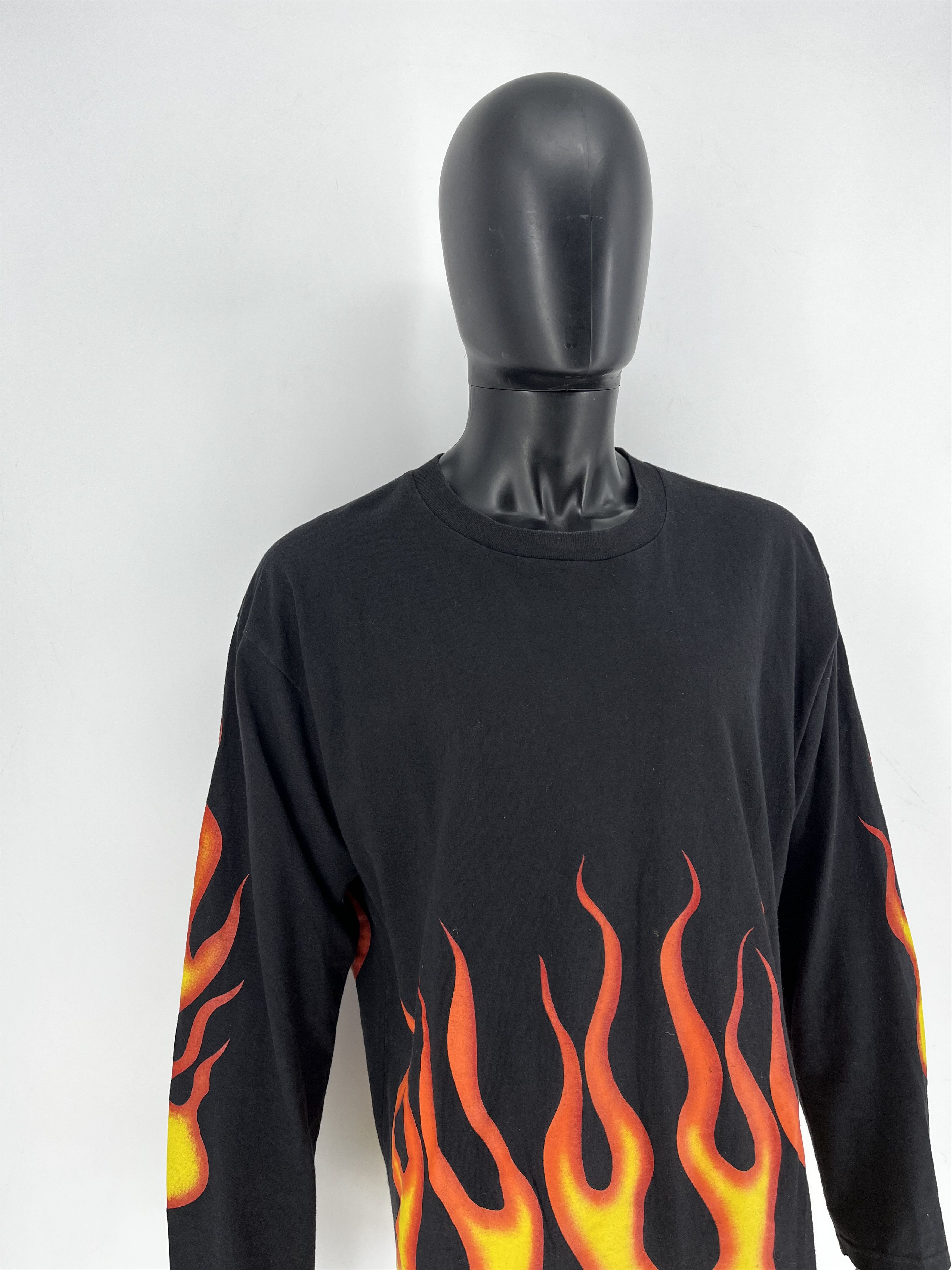 Band Tees Vintage Y2K Flame All Over Print Longsleeve Tee Size US L / EU 52-54 / 3 - 4 Thumbnail