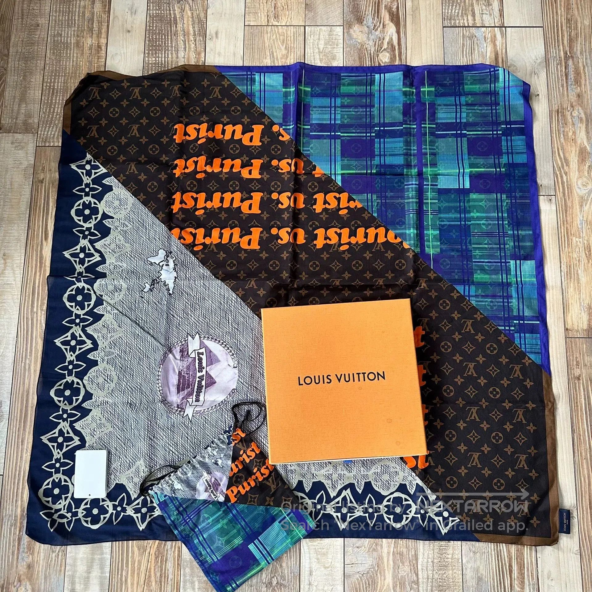 Louis Vuitton Louis Vuitton Virgil Slogan Triple Mask Scarf. Size ONE SIZE - 3 Thumbnail
