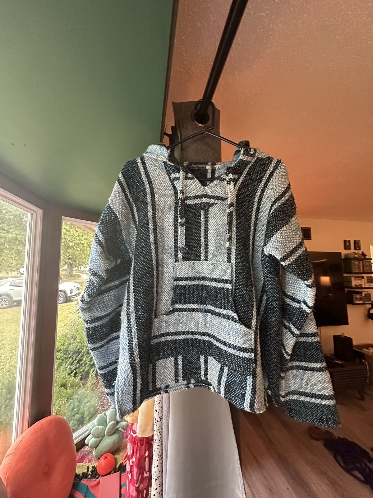 Other Grey and Blue striped hoodie from Mexico Size M / US 6-8 / IT 42-44 - 1 Thumbnail