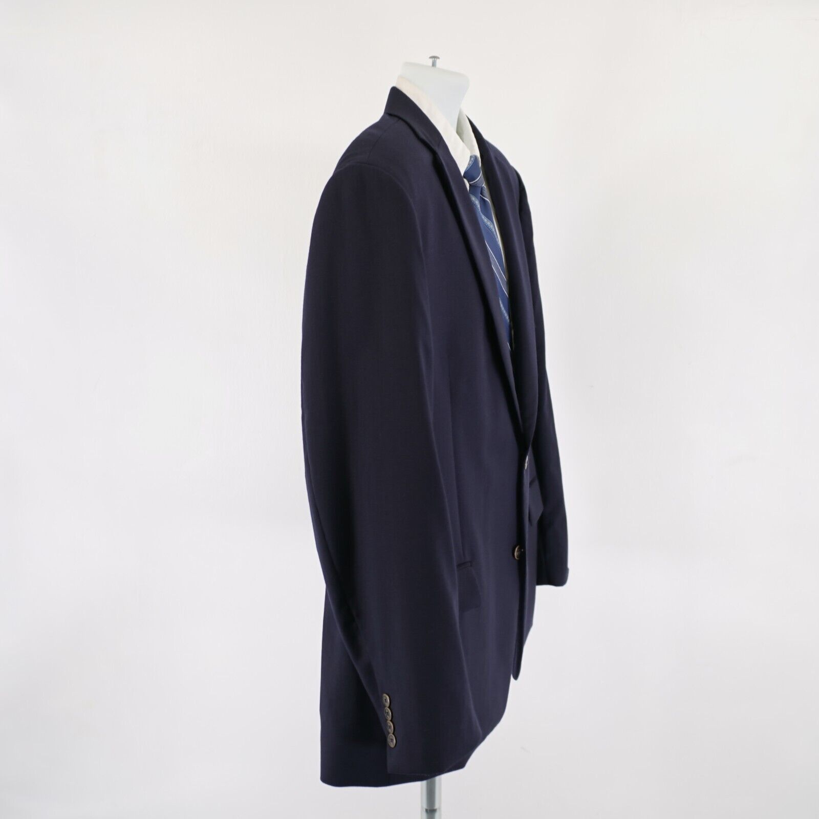 Joseph & Feiss Joseph & Feiss Gold Classic Fit Blue Wool Blazer 46R 2 Butto Size 46R - 7 Thumbnail