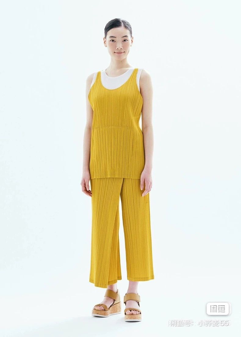 Issey Miyake Issey Miyake size:3 Yellow pleated vest Size L / US 10 / IT 46 - 4 Thumbnail