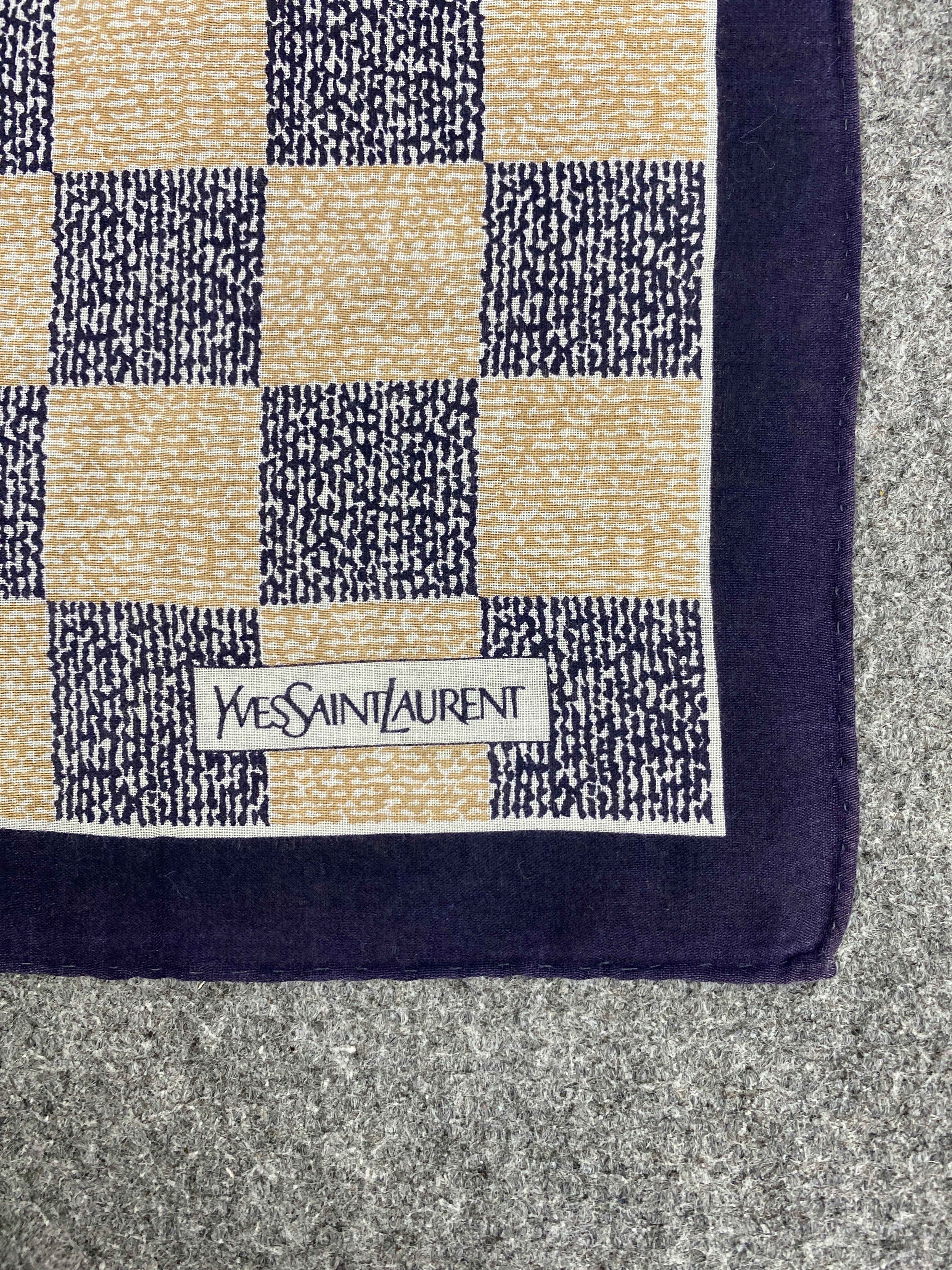 Vintage Yves Saint Laurent Handkerchief / Neckerchief HKC0494 Size ONE SIZE - 5 Thumbnail