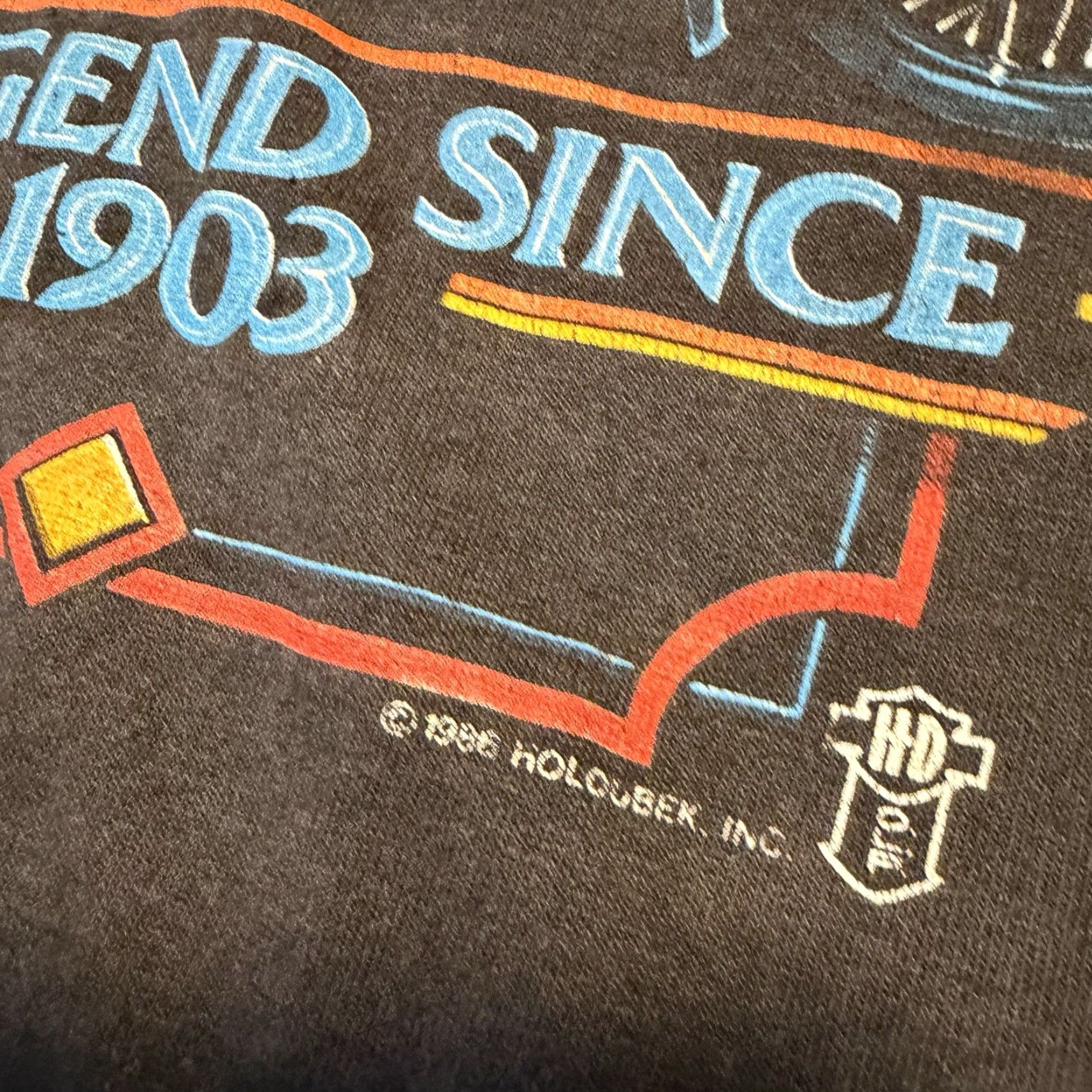 Harley Davidson VINTAGE Harley-Davidson T-Shirt 1987 A Legend Since 1903 Black L Men York PA 80s Biker Motorcycle Double-Sided Size US L / EU 52-54 / 3 - 4 Thumbnail