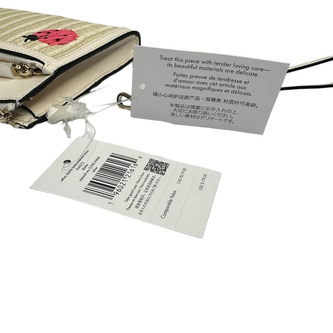 Kate Spade Kate Spade Dottie Embroidered Ladybug Medium Staw Wristlet Size ONE SIZE - 4 Thumbnail
