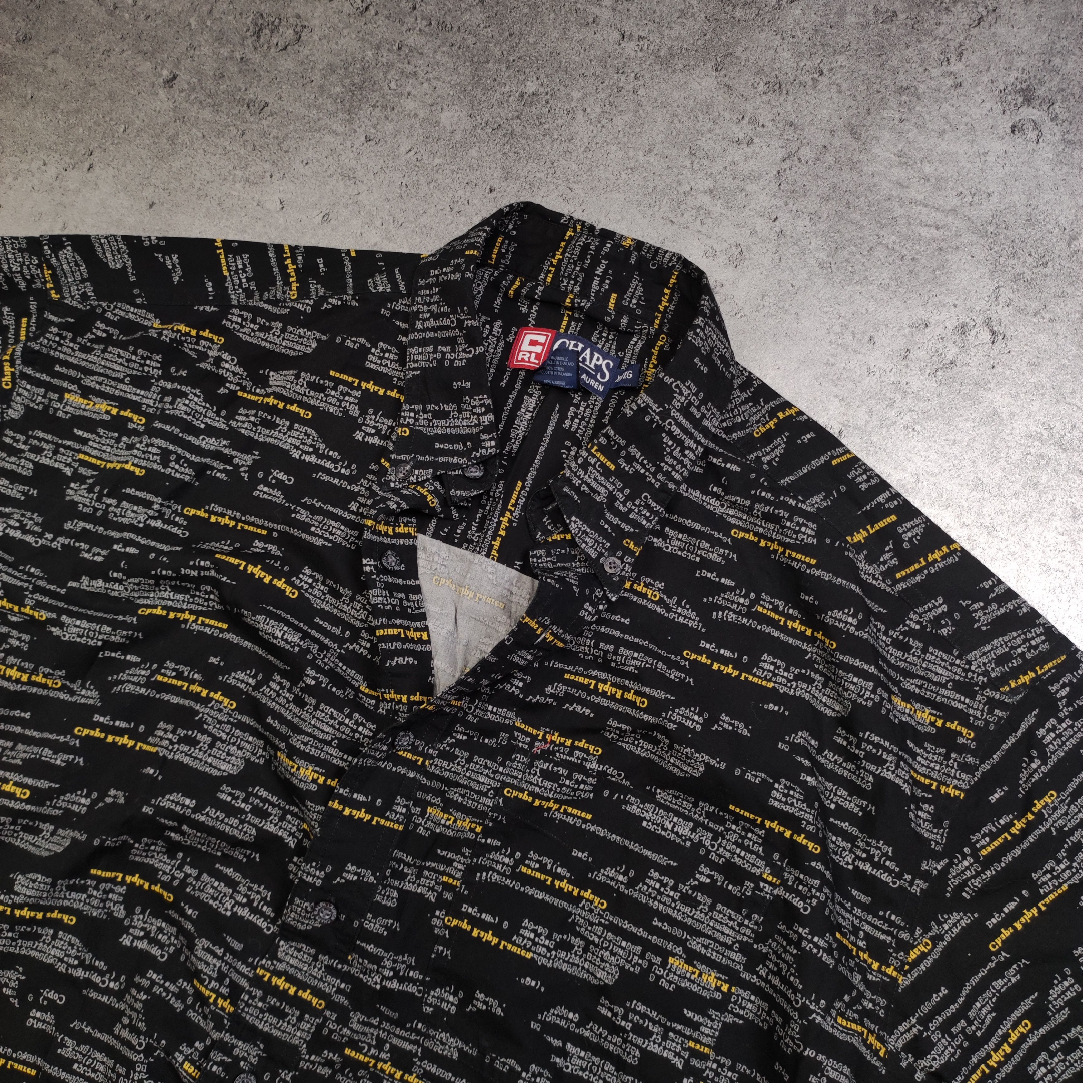 Chaps Ralph Lauren × Polo Ralph Lauren × Vintage Vintage 90s RARE Chaps Polo Ralph Lauren Bowling Shirt Size US XL / EU 56 / 4 - 4 Thumbnail