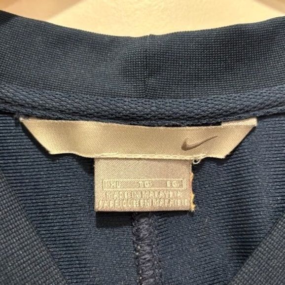 Nike VINTAGE Nike Long Sleeve Shirt Navy Blue Men's LG Size US XL / EU 56 / 4 - 3 Thumbnail