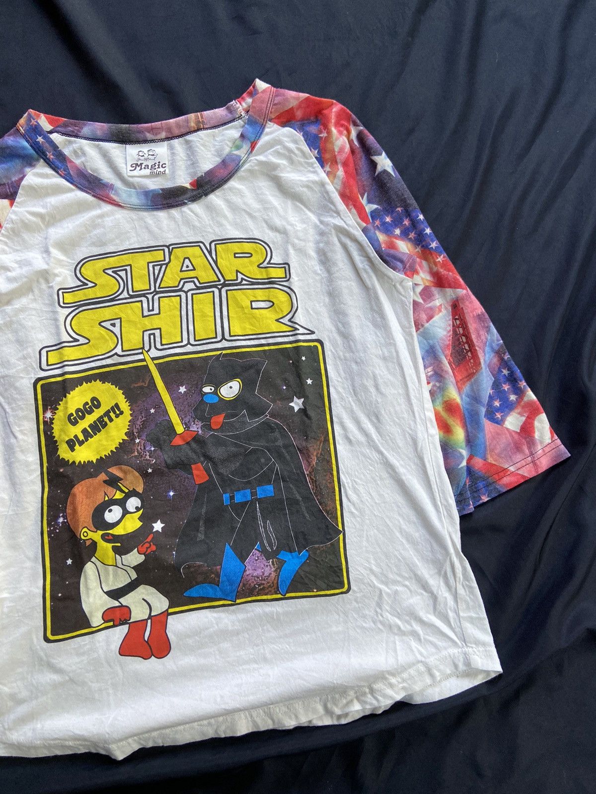 Japanese Brand STAR SHIR GO GO PLANET RAGLAN TEE Size US M / EU 48-50 / 2 - 2 Thumbnail