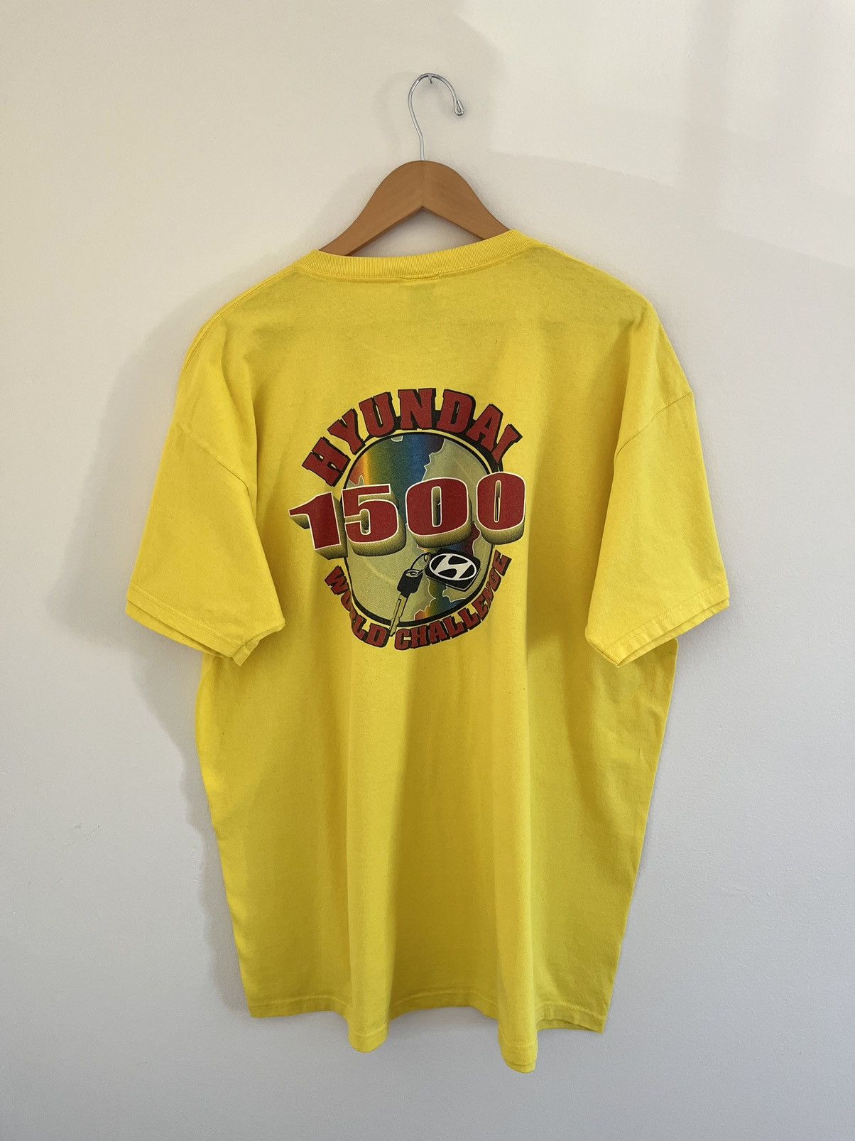 Vintage Vintage 90’s Hyundai 1500 World Challenge T-Shirt Size US XXL / EU 58 / 5 - 13 Thumbnail