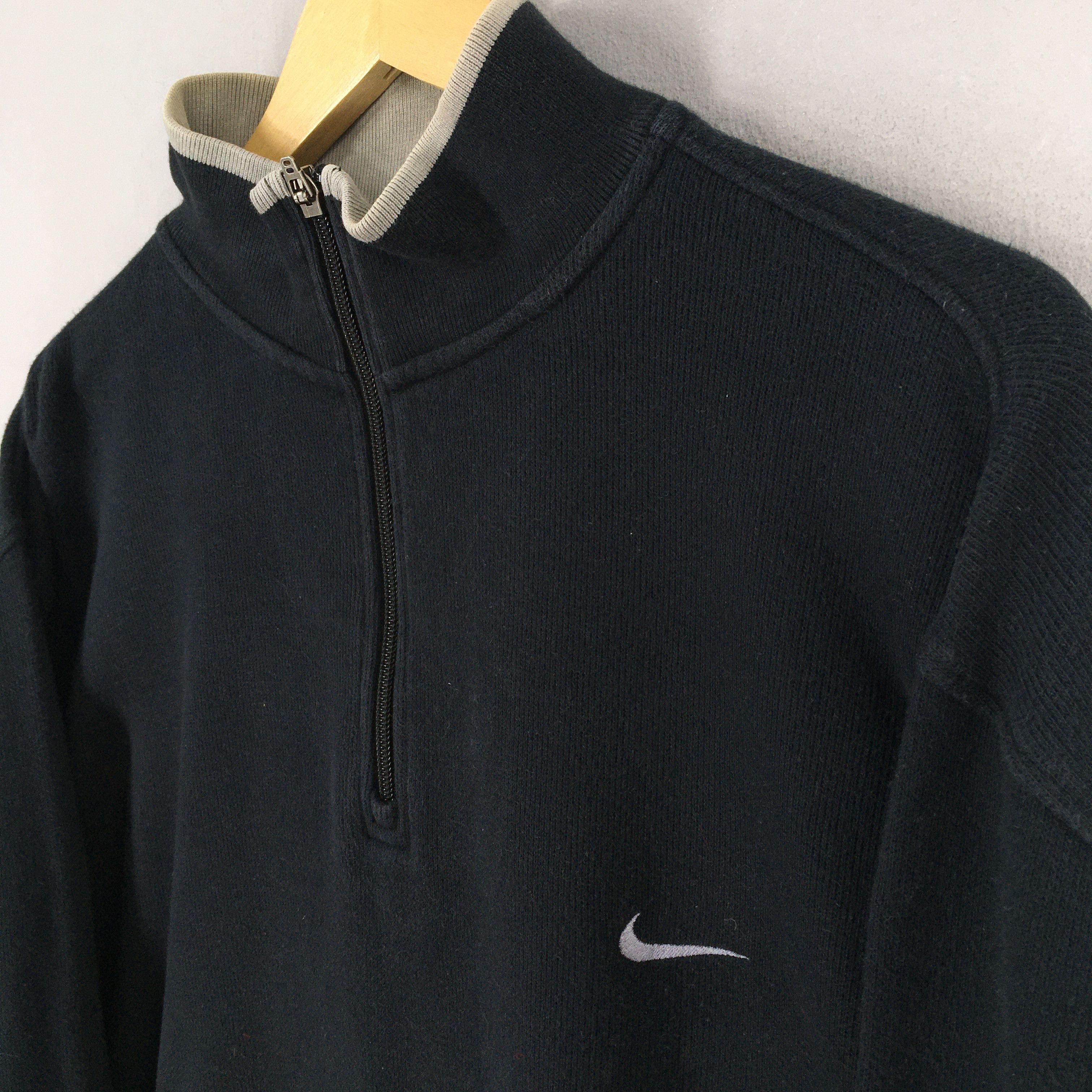 Nike Vintage Nike Swoosh Black Sweaters XLarge Size US XL / EU 56 / 4 - 3 Thumbnail