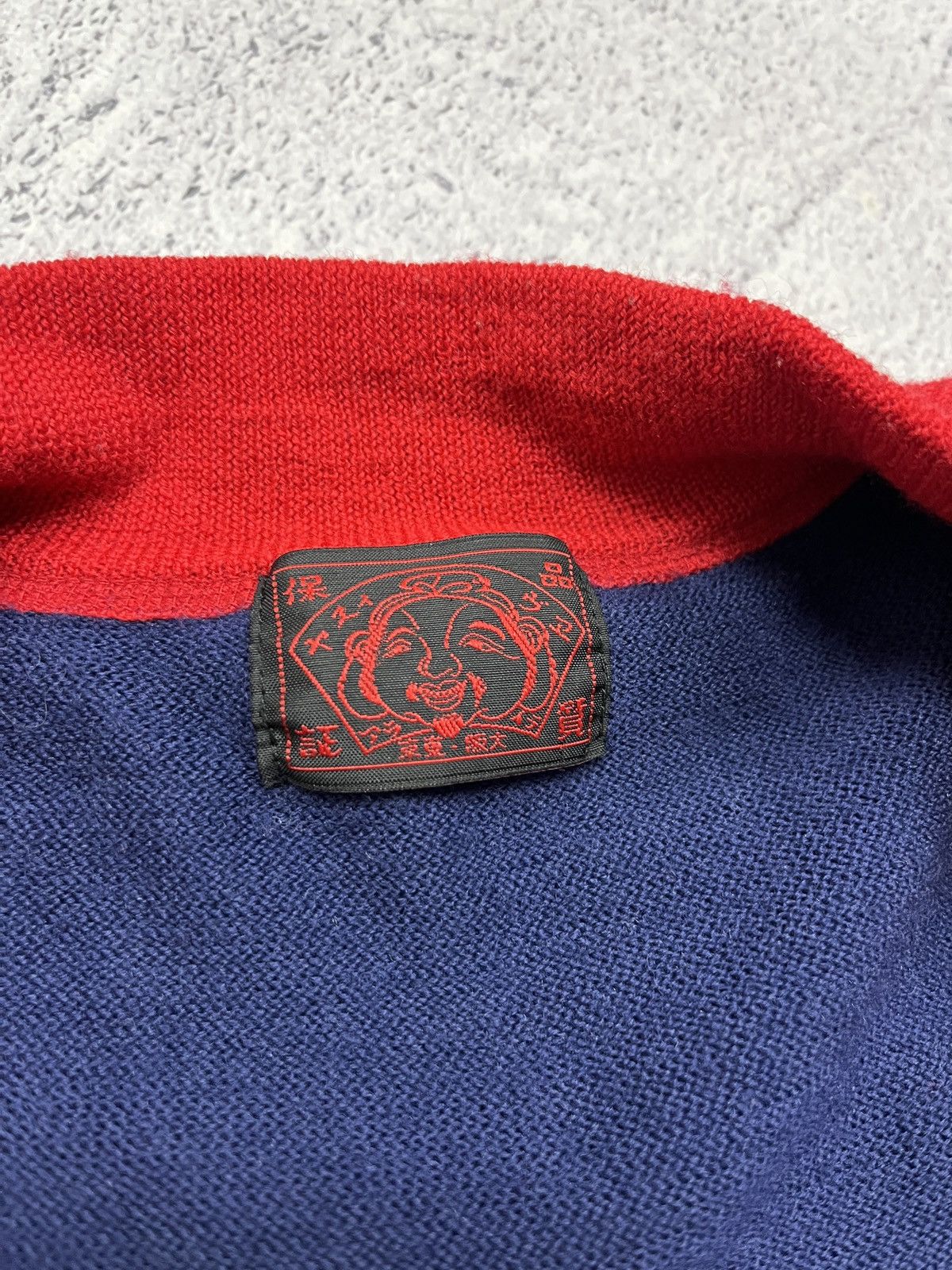 Evisu Vintage Evisu Big Logo Wool Knitted Zip Sweater Jacket Rare Size US S / EU 44-46 / 1 - 8 Thumbnail