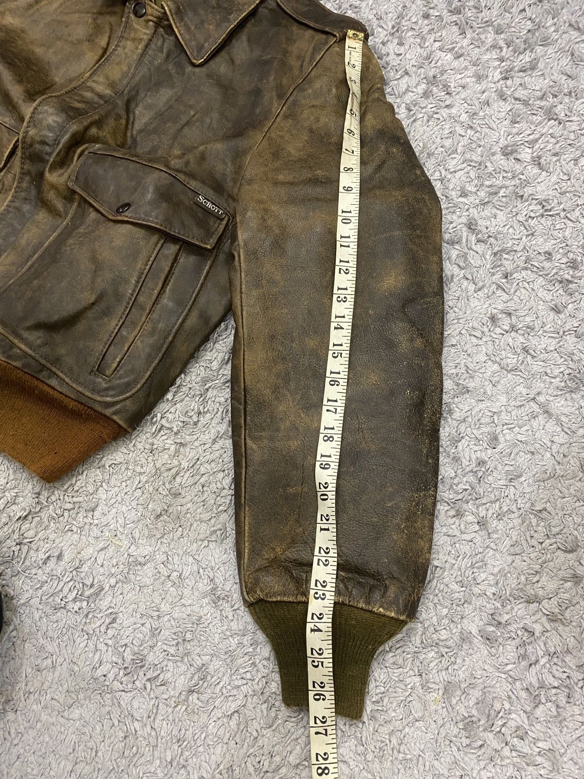 Schott Vintage Schott A-2 Leather Flight Jacket Size US M / EU 48-50 / 2 - 19 Thumbnail
