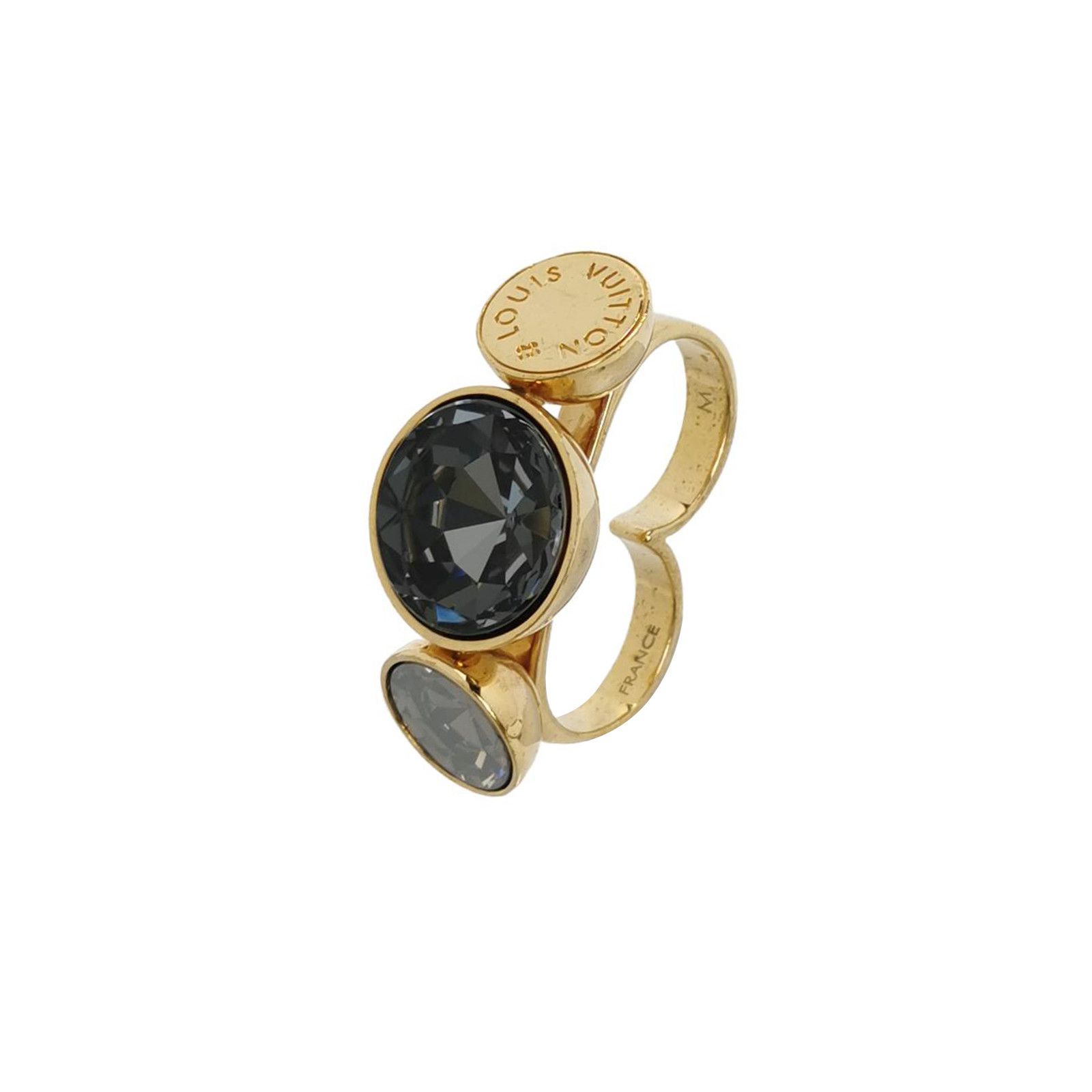 Louis Vuitton Louis Vuitton (LV) Crystal inlaid letter engraved ring size Size ONE SIZE - 1 Thumbnail