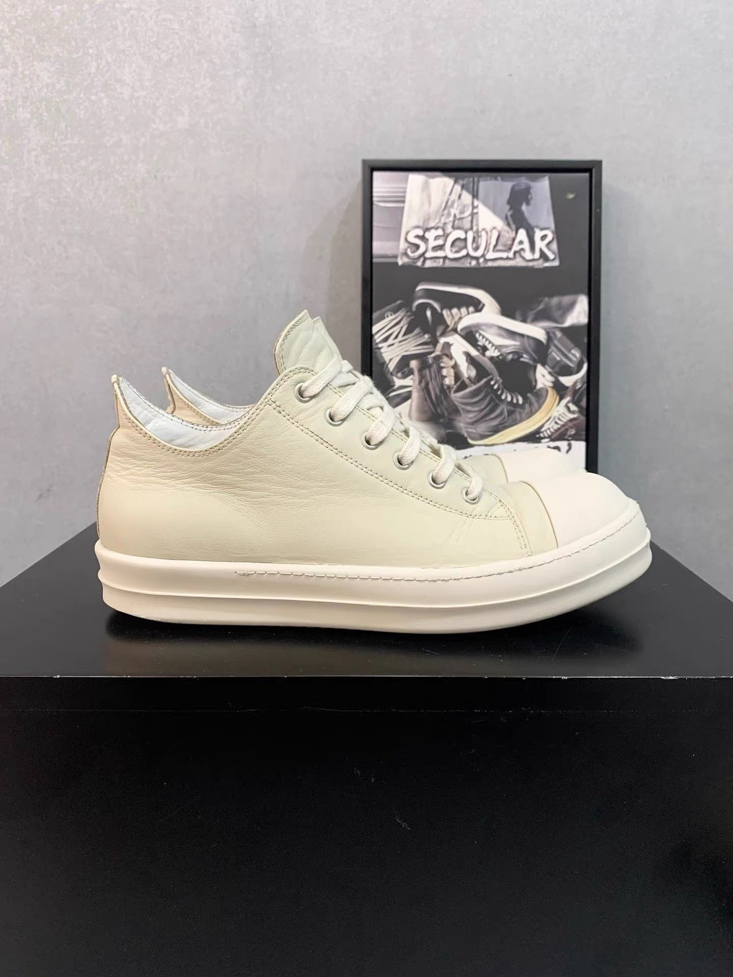 Rick Owens Rick Owens Mainline Leather Low-top Sneakers K34 Size US 8 / EU 41 - 2 Thumbnail