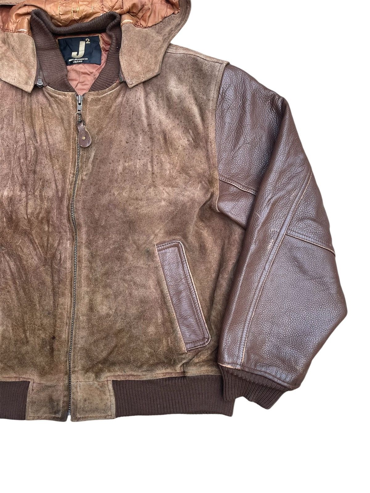Mr. Junko Vintage Mr. Junko Suede Leather Hood Jacket Size US L / EU 52-54 / 3 - 6 Thumbnail