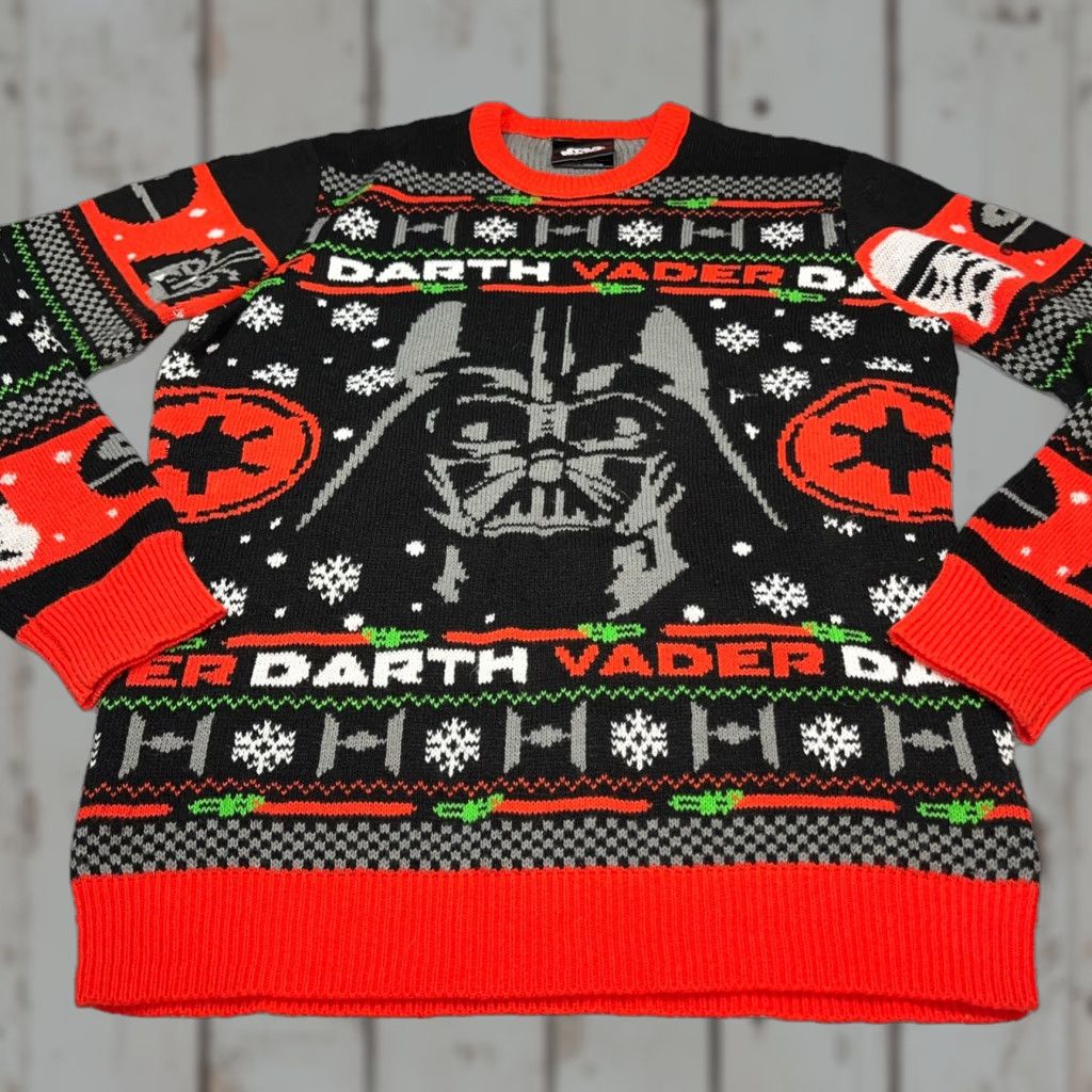 Star Wars Star Wars Darth Vader Holiday Sweater Men Large M Multicolor Knit Pullover Graphics Print Christmas Xmas Size US M / EU 48-50 / 2 - 1 Thumbnail
