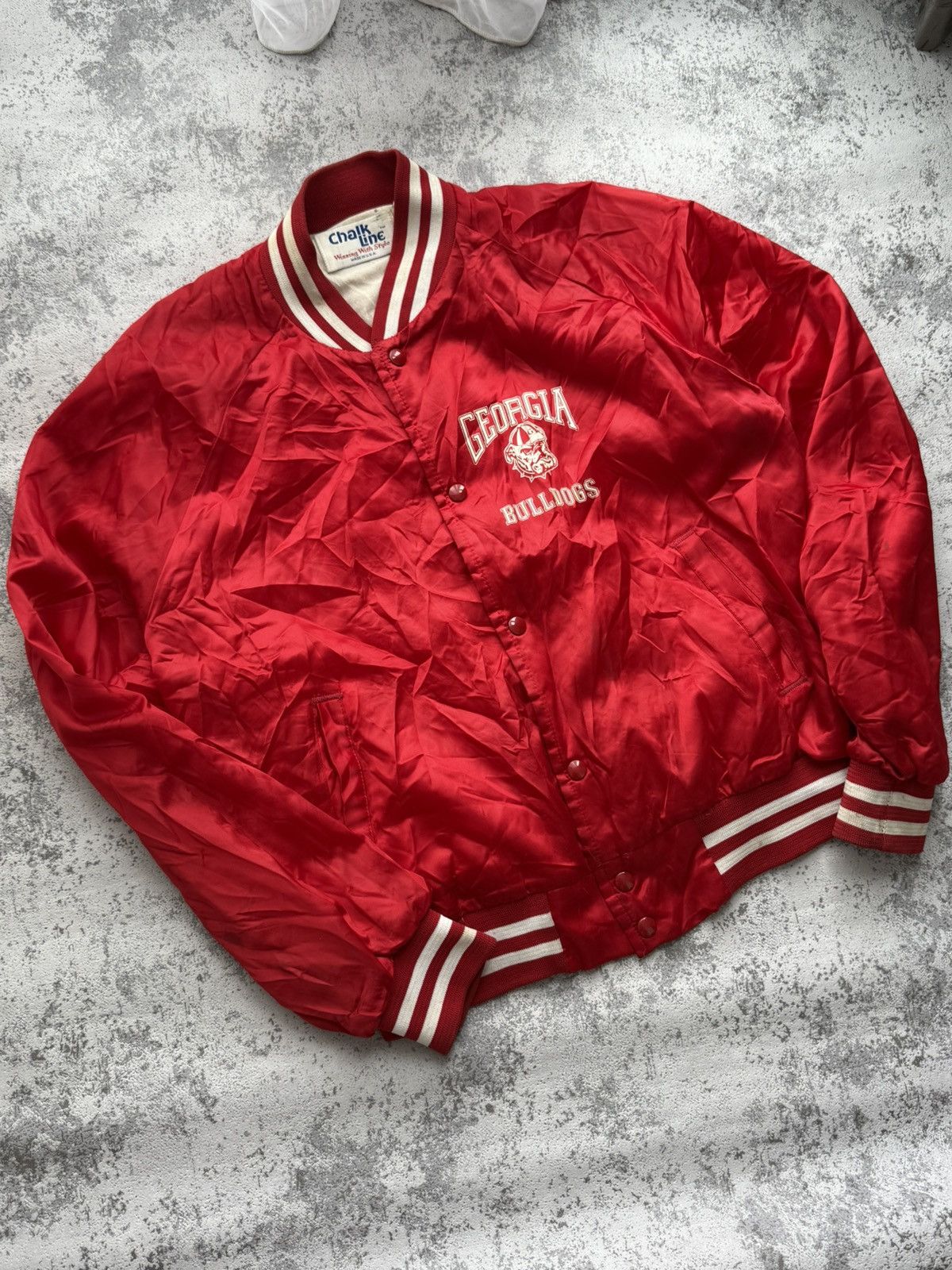 Vintage Vintage 80s Georgia Bulldog Bomber Jacket Size US L / EU 52-54 / 3 - 1 Thumbnail