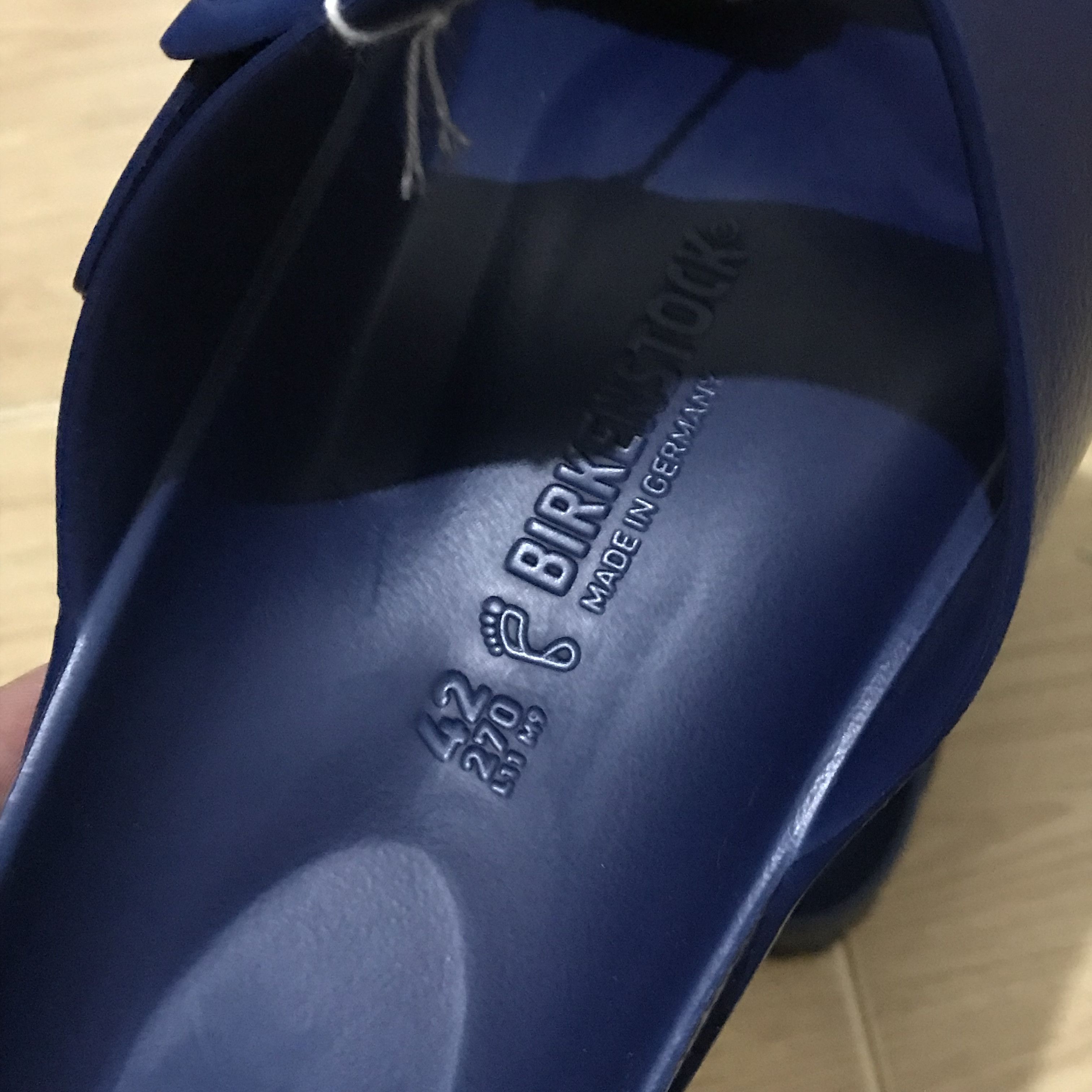 Birkenstock Birkenstock Navy Blue eva Rubber Sole Sandals Two Strap Size US 9 / EU 42 - 3 Thumbnail