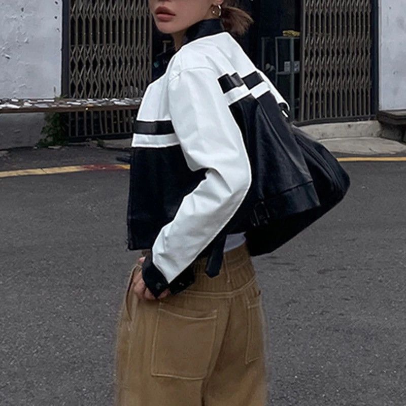 Japanese Brand × Vintage Biker Leather Jacket Vintage 90s Size S / US 4 / IT 40 - 9 Thumbnail