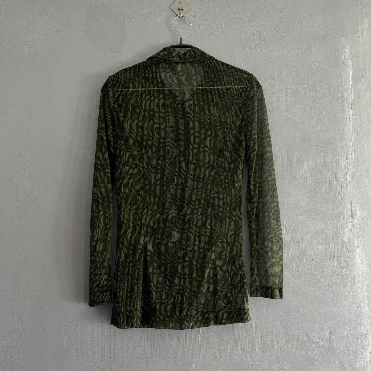 Dries Van Noten Dries Van Noten Psychedelic Button Up Mesh Top Size XS / US 0-2 / IT 36-38 - 2 Thumbnail