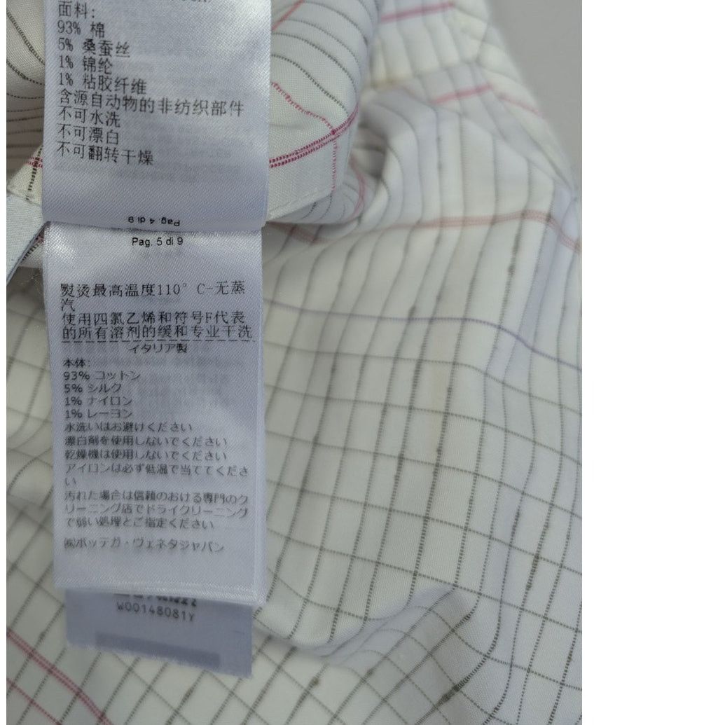 Bottega Veneta o1rshd1 Multicolor Notebook Cotton Shirt in Off White / Pink Size US M / EU 48-50 / 2 - 19 Thumbnail