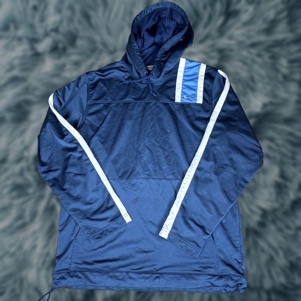 Nike VINTAGE Nike Air Hoodie Sweatshirt L Mens Navy Blue Pullover Size US L / EU 52-54 / 3 - 1 Thumbnail