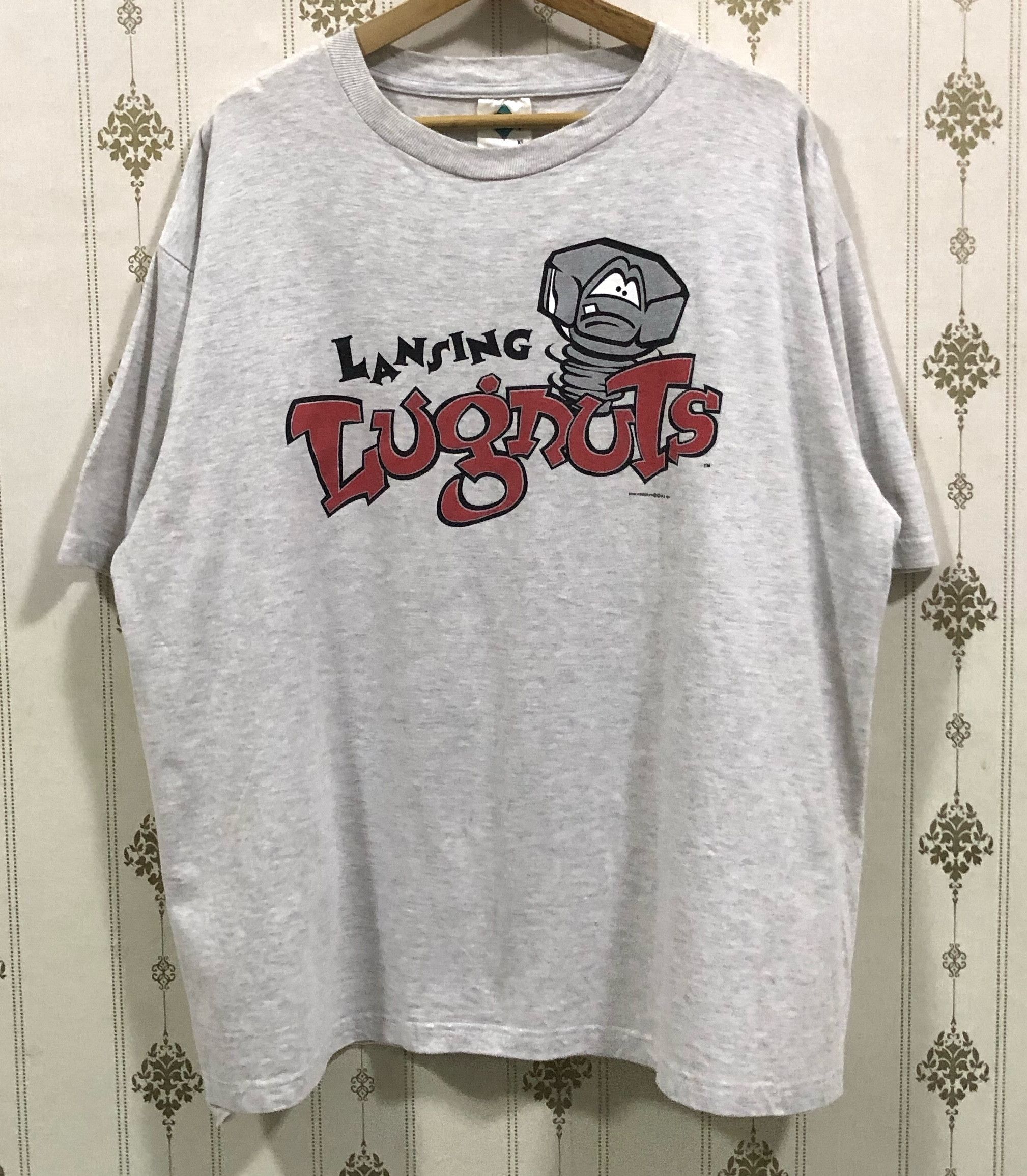 MLB × Vintage Vintage 90s Mlb Lansing Lugnuts tees Size US XL / EU 56 / 4 - 1 Thumbnail