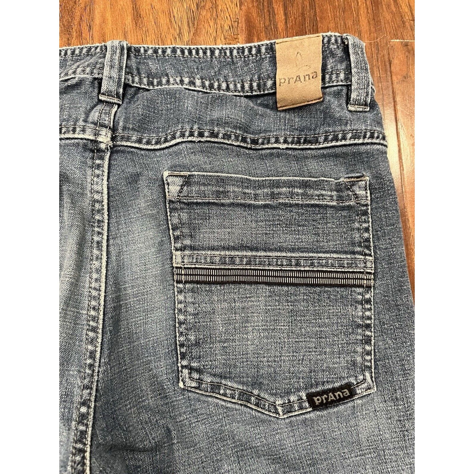 Prana Prana Breathe Jeans Mens 32 X 28 Blue Denim Straight Leg Size US 32 / EU 48 - 8 Thumbnail