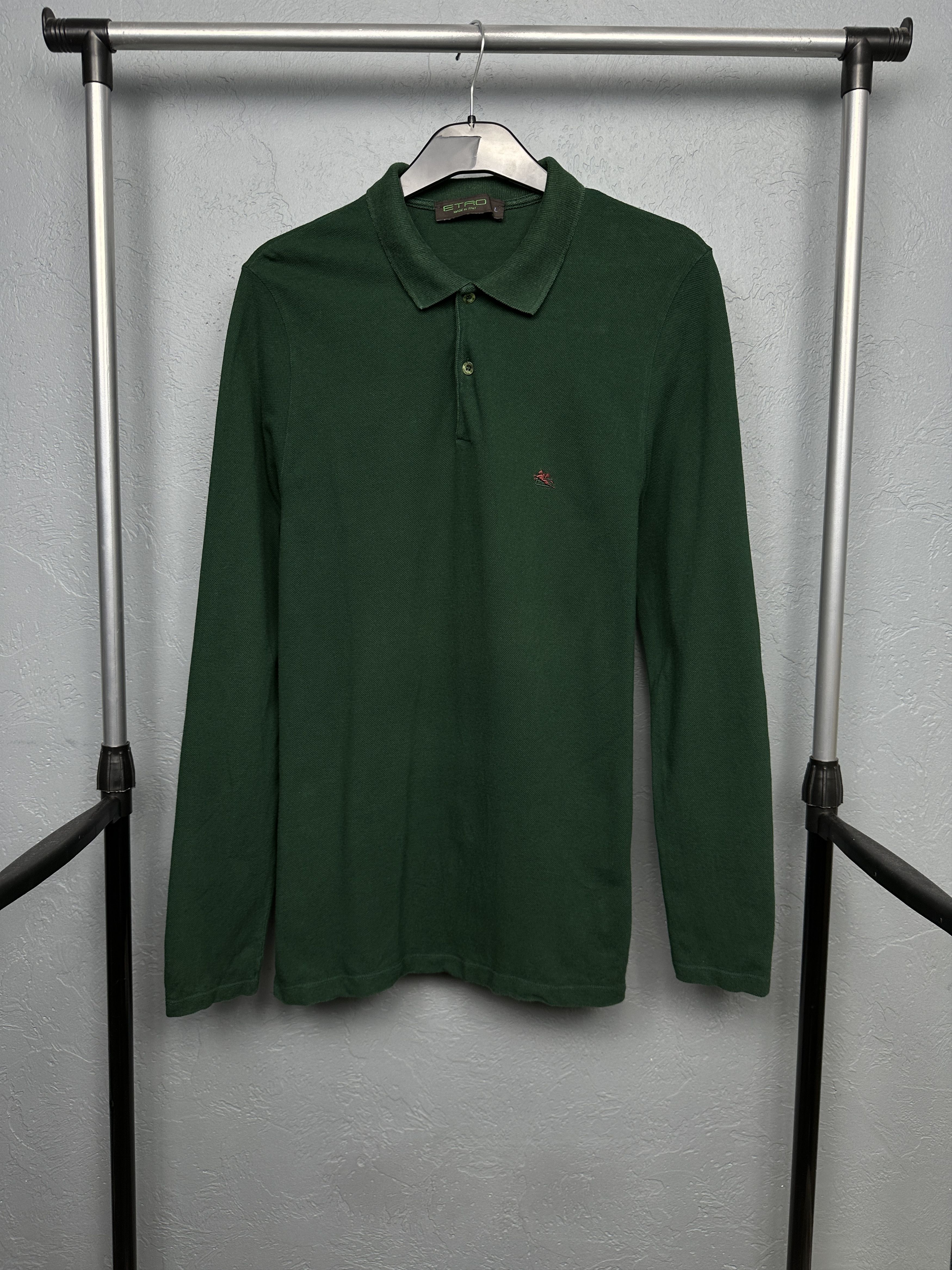 Etro Etro Milano Vintage Mens Long Sleeve Polo Shirt Size US L / EU 52-54 / 3 - 1 Thumbnail