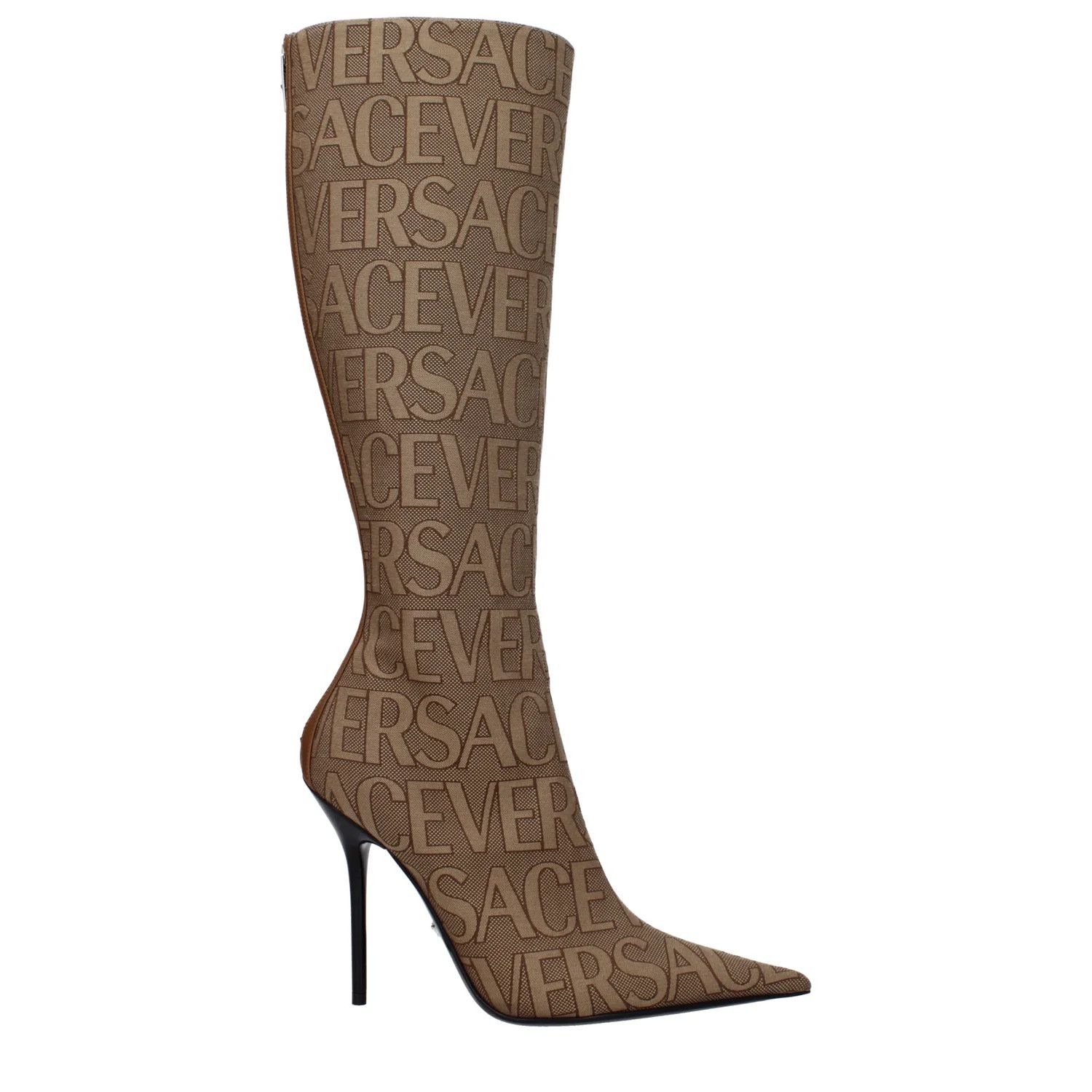 ob1o1e0125 Fabric Boots in Brown
