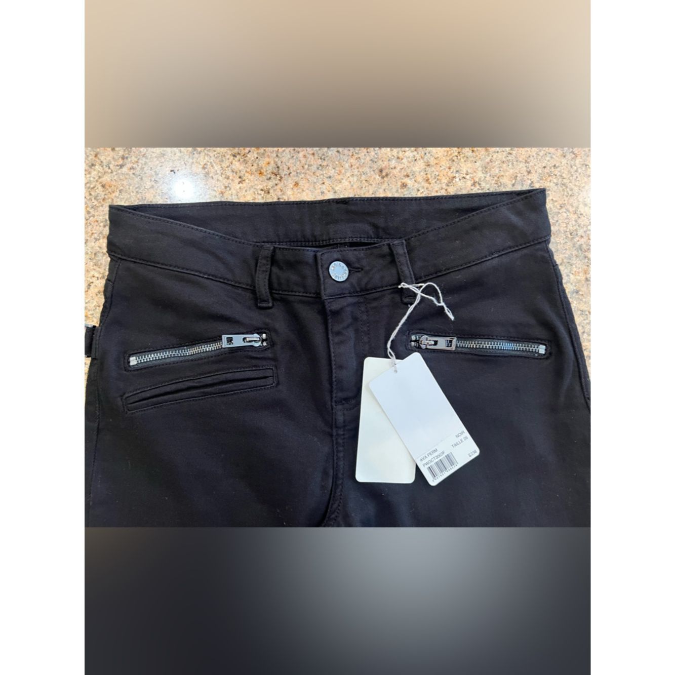 Zadig & Voltaire Zadig & Voltaire Ava Cropped Jeans Black Zip Pocket Stretch Size 26" / US 2 / IT 38 - 6 Thumbnail