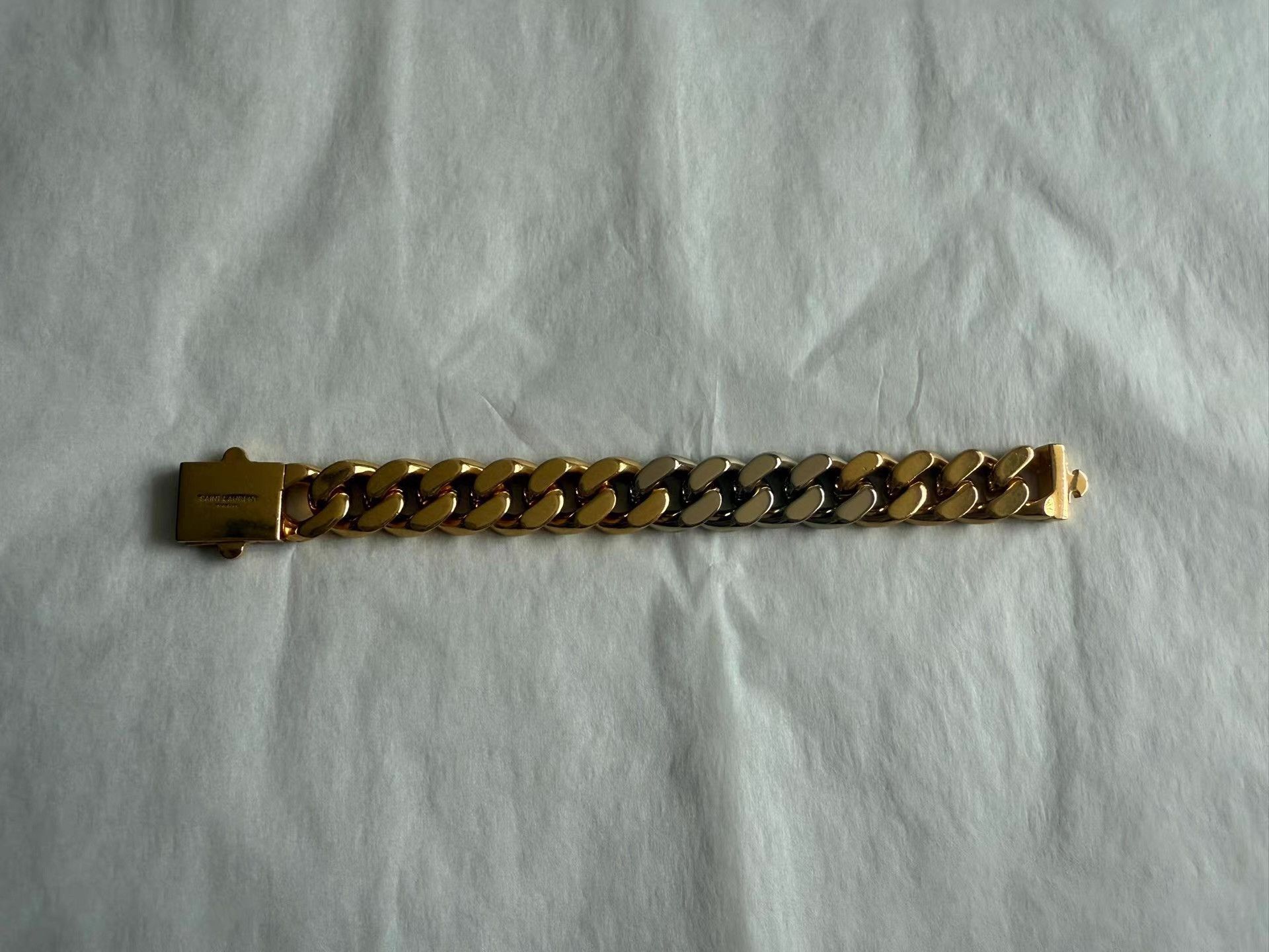 Saint Laurent Paris Gold Chain Link Bracelet Size ONE SIZE - 1 Thumbnail