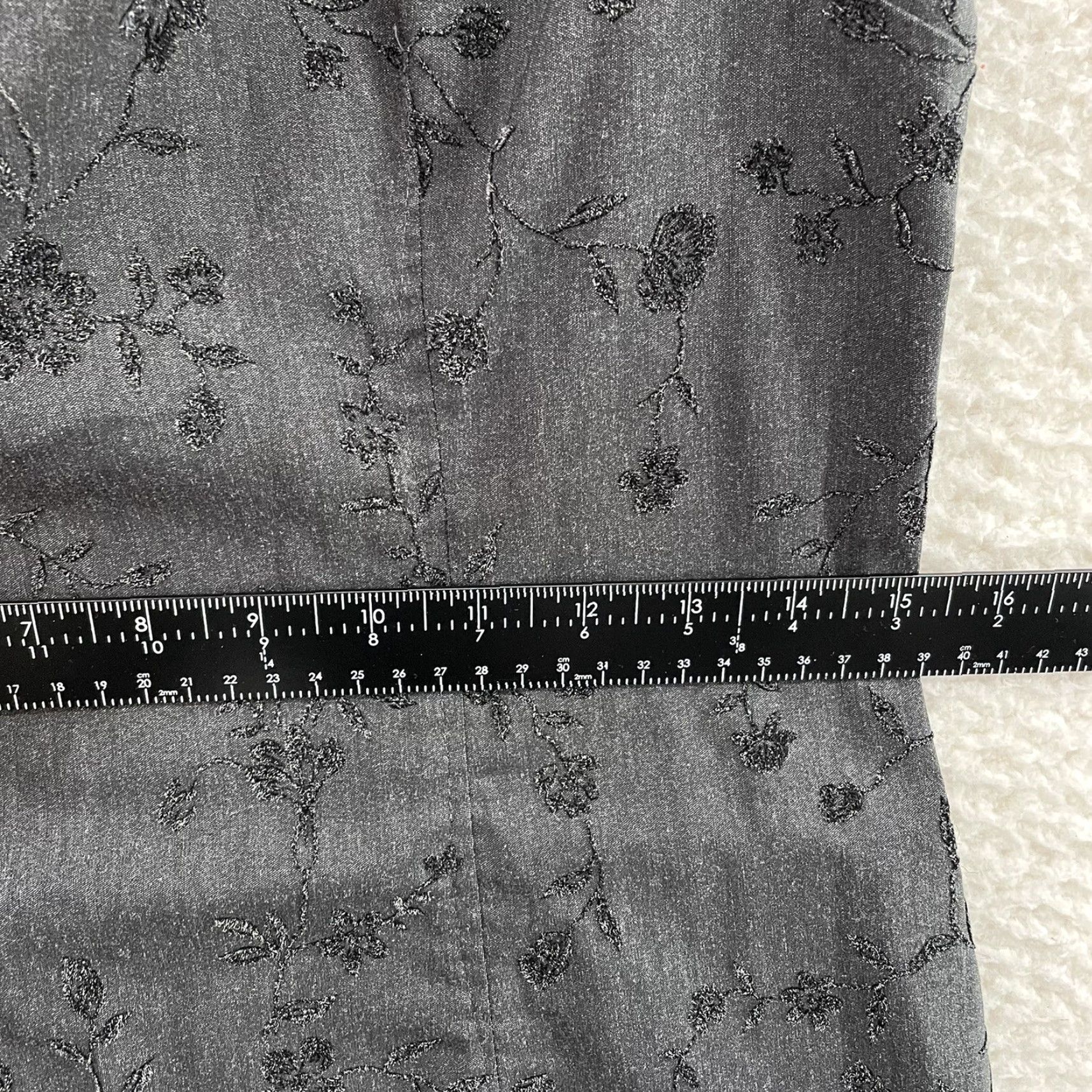 XOXO VINTAGE 90s Y2K XOXO Dress Sheath Midi Grey Floral High Neck Cocktail Women M Size M / US 6-8 / IT 42-44 - 6 Thumbnail